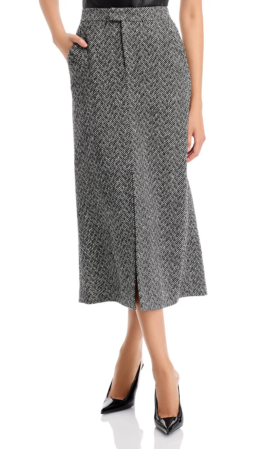a55b7d56d32535e35c90096115d561fd.jpg Fashionslee Women Herringbone Midi Skirt