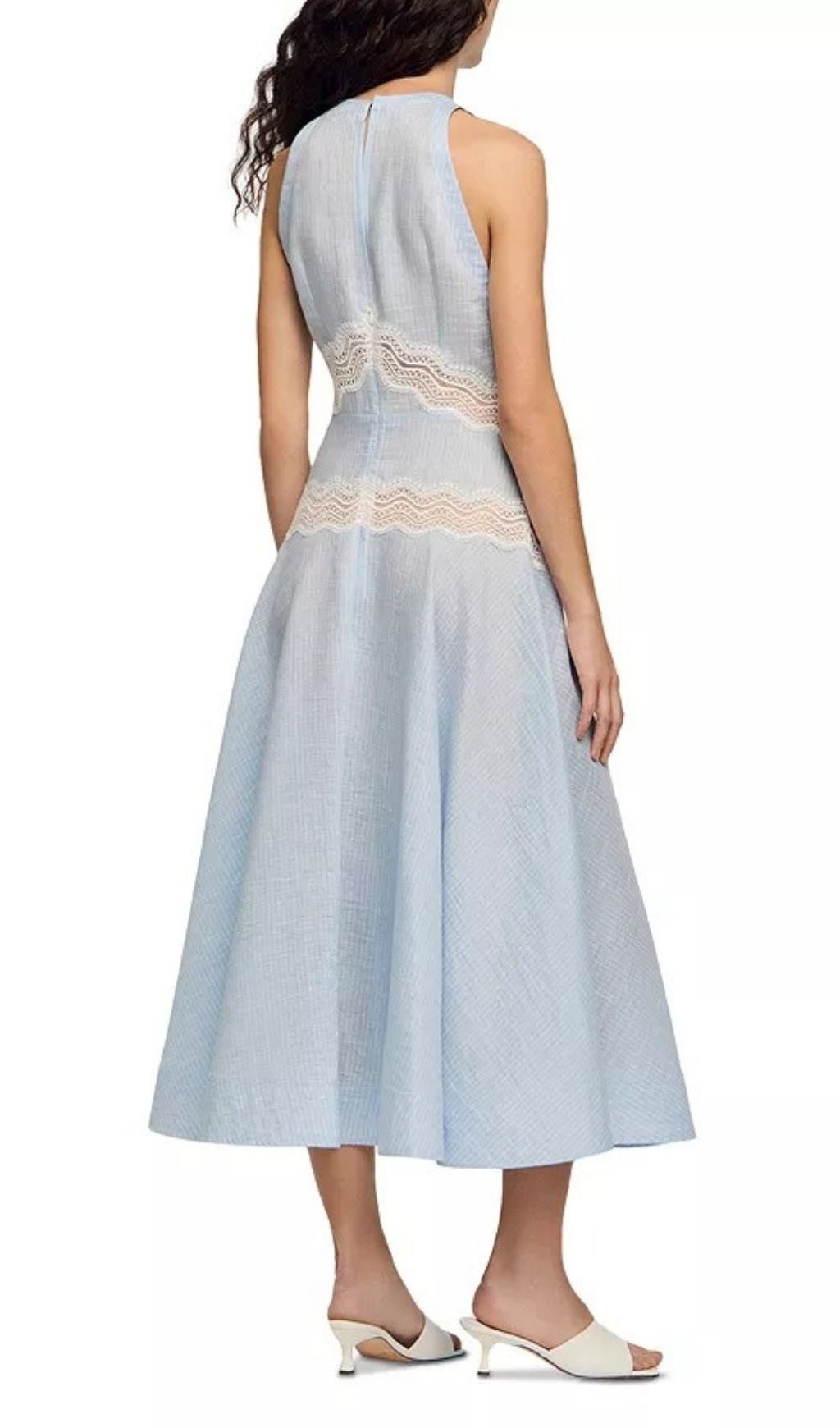 Fashionslee Women Nathalie Lace Trim Dress
