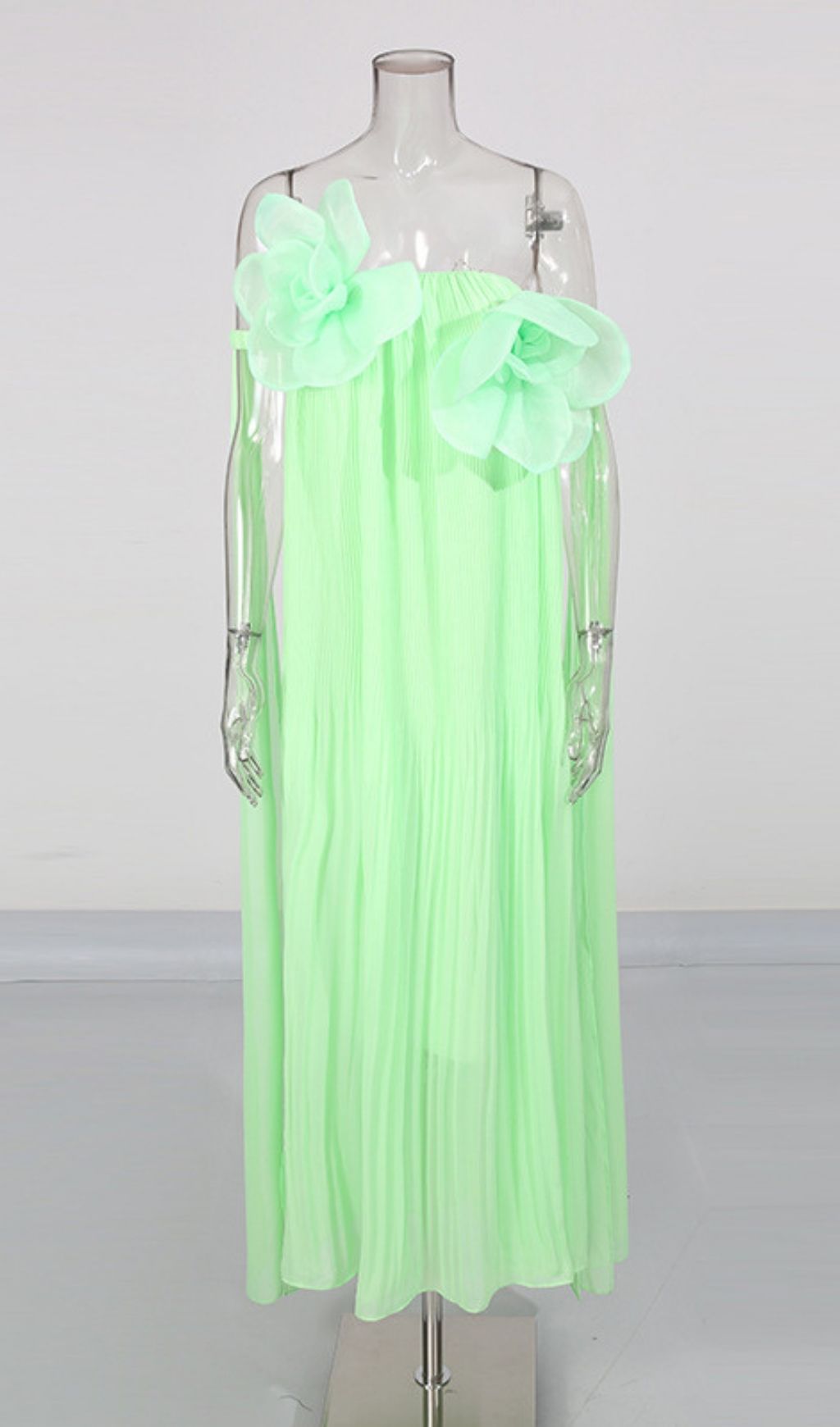 Fashionslee Women Keyah Green Flower Maxi Dress
