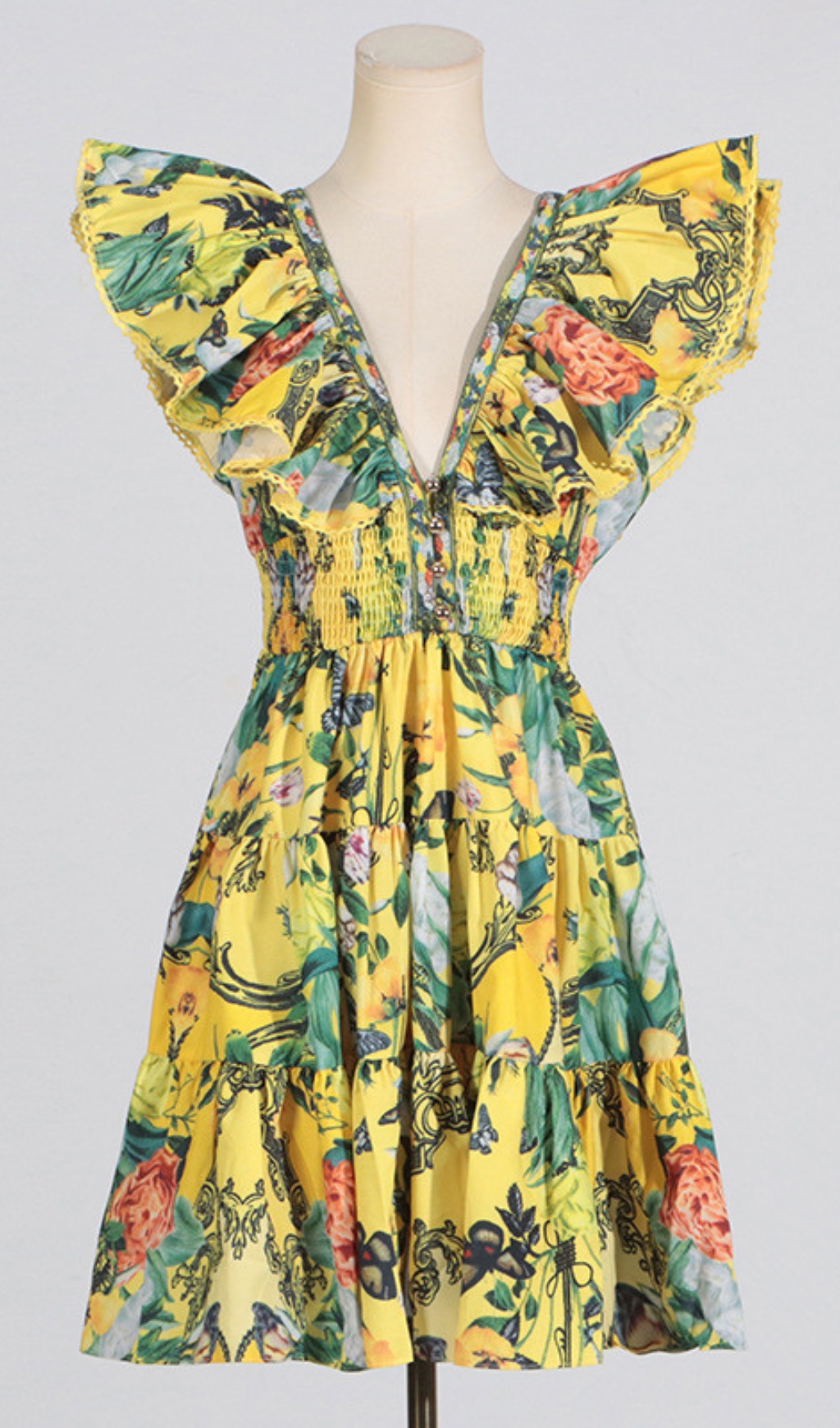 a59002d5649088a46d8e2b8f47014d26.jpg Fashionslee Women Cortez Floral V-Neck Mini Dress