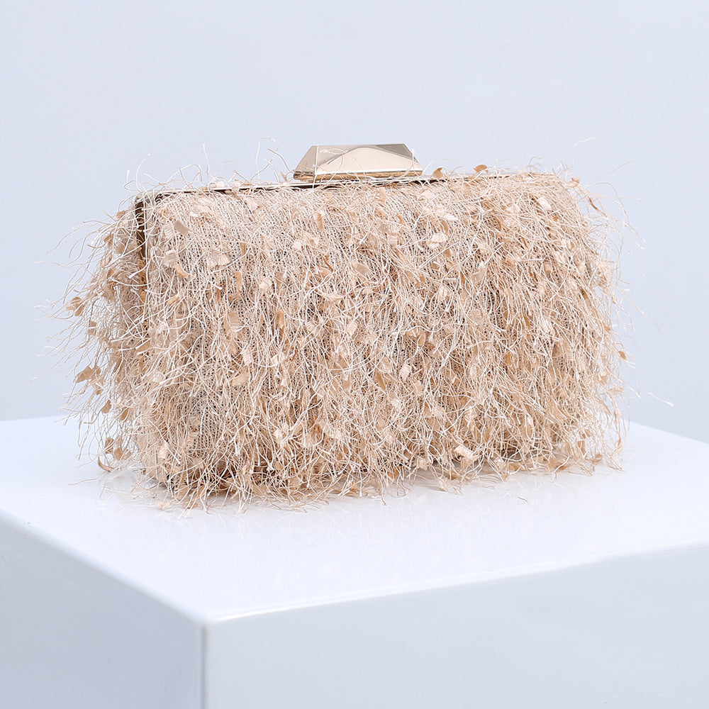 Fashionslee Women Andromeda Square Tassel Clutch