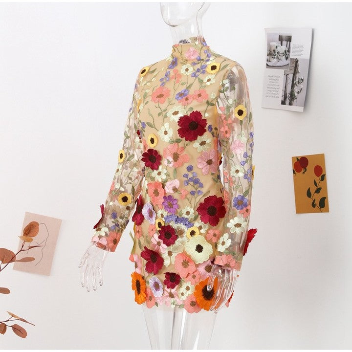 a5ceb40c50f3538236687842a7a9e1c3.jpeg Fashionslee Women Embroidered Lace Half High Collar Mini Dress