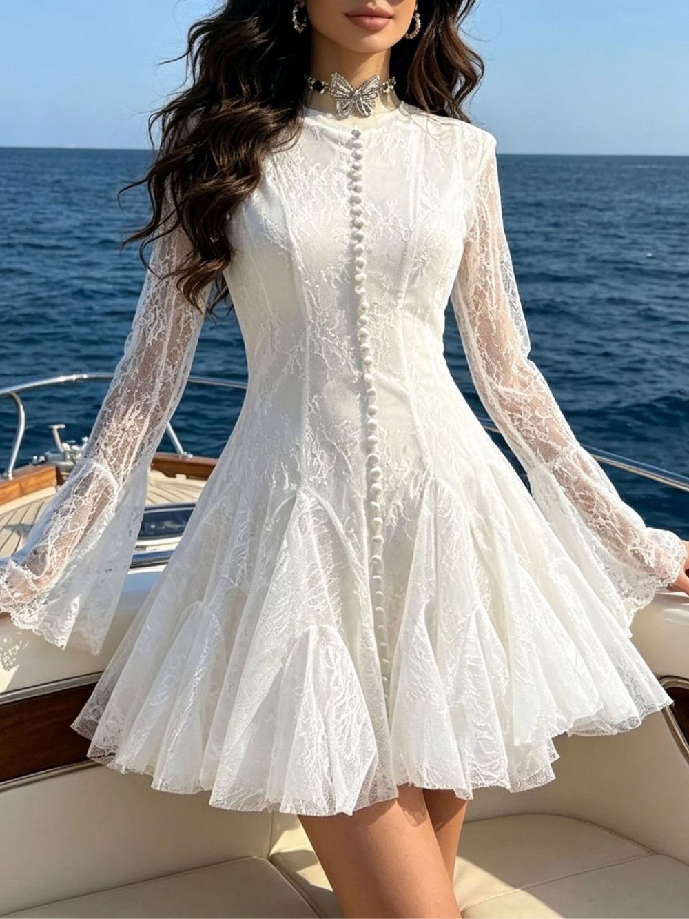 TRENDING LACE MINI DRESS – VIRAL AESTHETIC - OWNCI