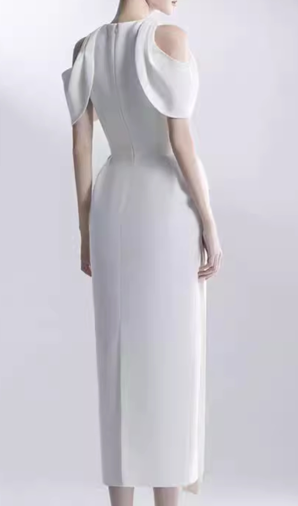 Fashionslee Women Chaeli White Embellished Midi Dress