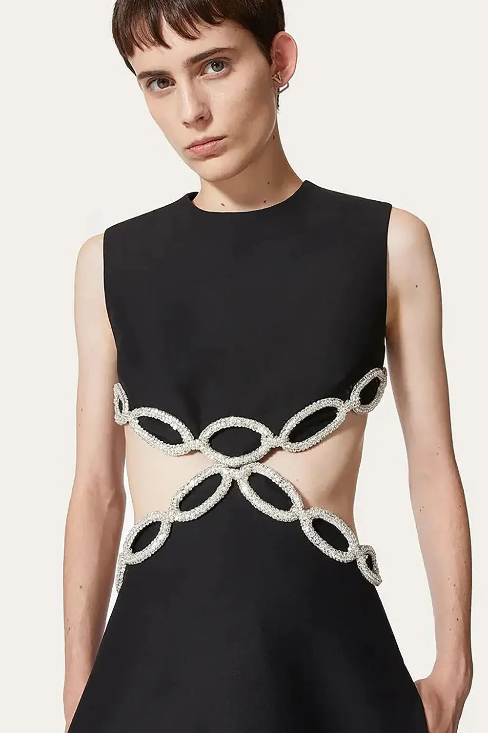 a62d7134c06534cbc7d9ae7d84bc20c5.jpeg Fashionslee Women Crystal Embroidered Short Bandage Dress