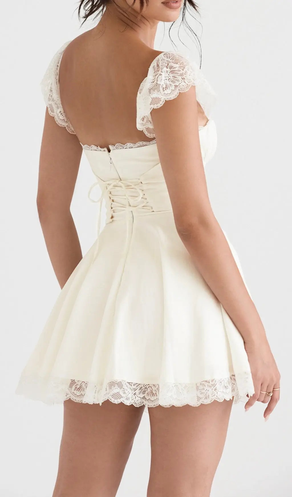 a63c04684c3fa153a61aa7af73a7e263.jpeg Fashionslee Women Satin Lace Mini Dress In White