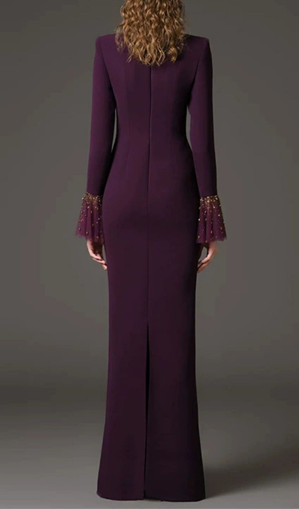 Fashionslee Women Kyrene Embellished Long Sleeve Maxi Dress