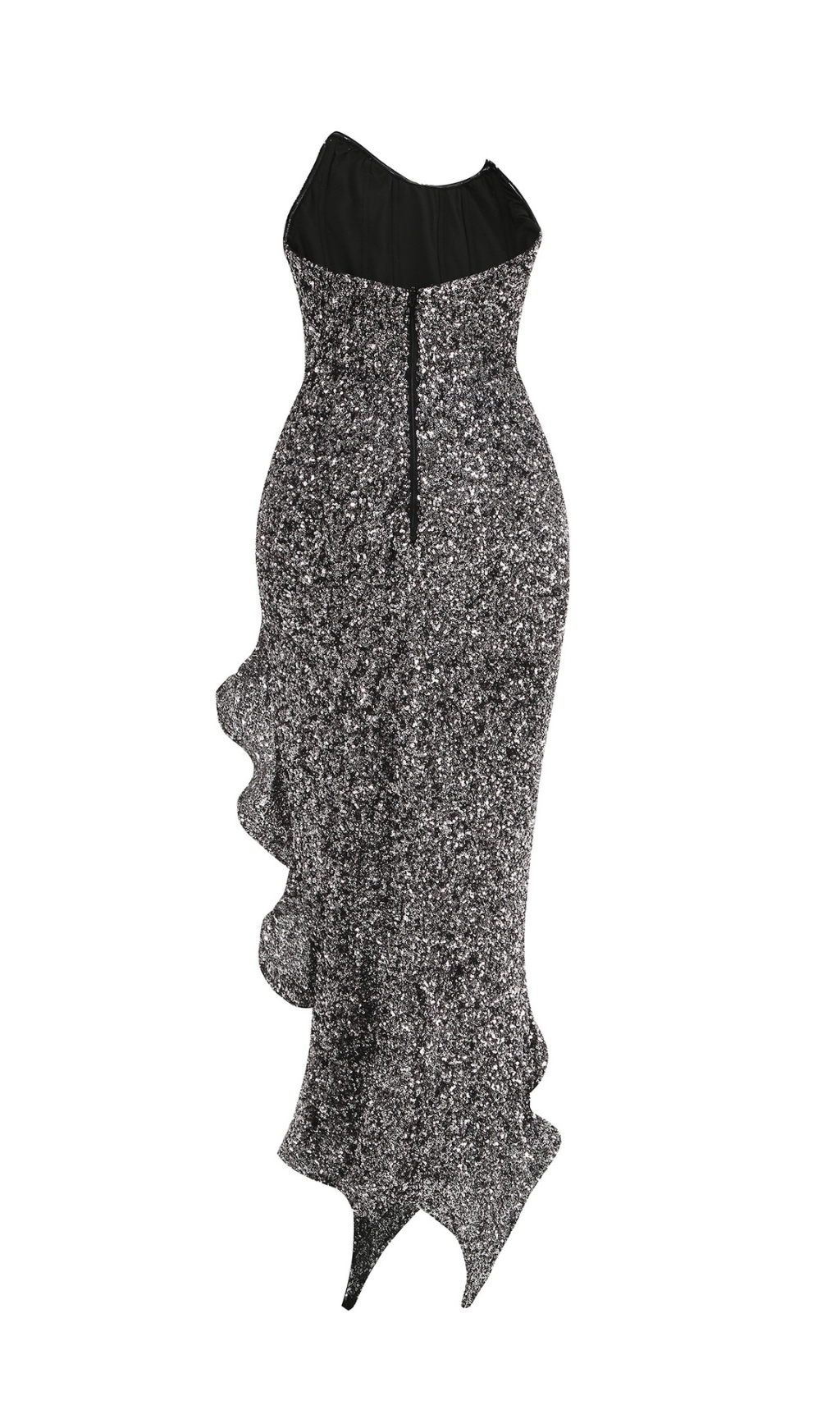 a689f16c342960003fa958519a413f11.jpg Fashionslee Women Douce Strapless Sequin Ruffle Maxi Dress