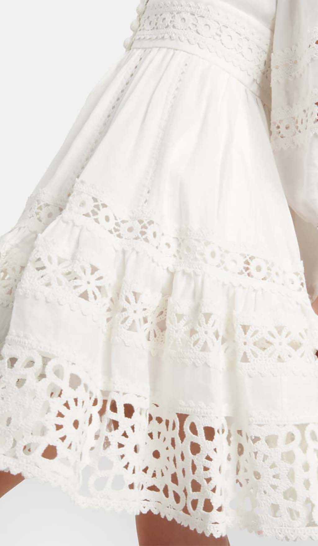 WHITE PLUNGING LACE AESTHETIC MINI DRESS - OWNCI WHITE PLUNGING LACE AESTHETIC MINI DRESS - OWNCI