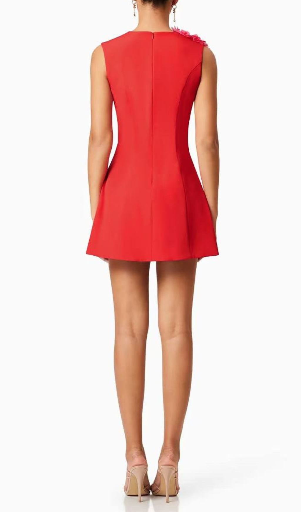 Fashionslee Women Erica Red Flower Mini Dress