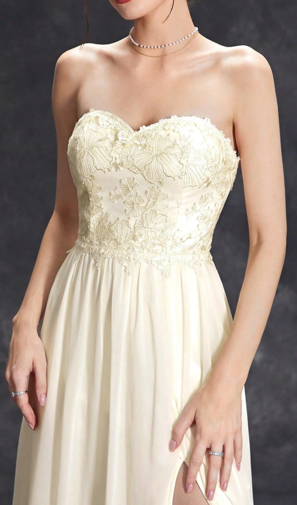 a6e7b3b64695a7ec695fd5867337664f.jpg Fashionslee Women Demia Strapless Flower Maxi Dress