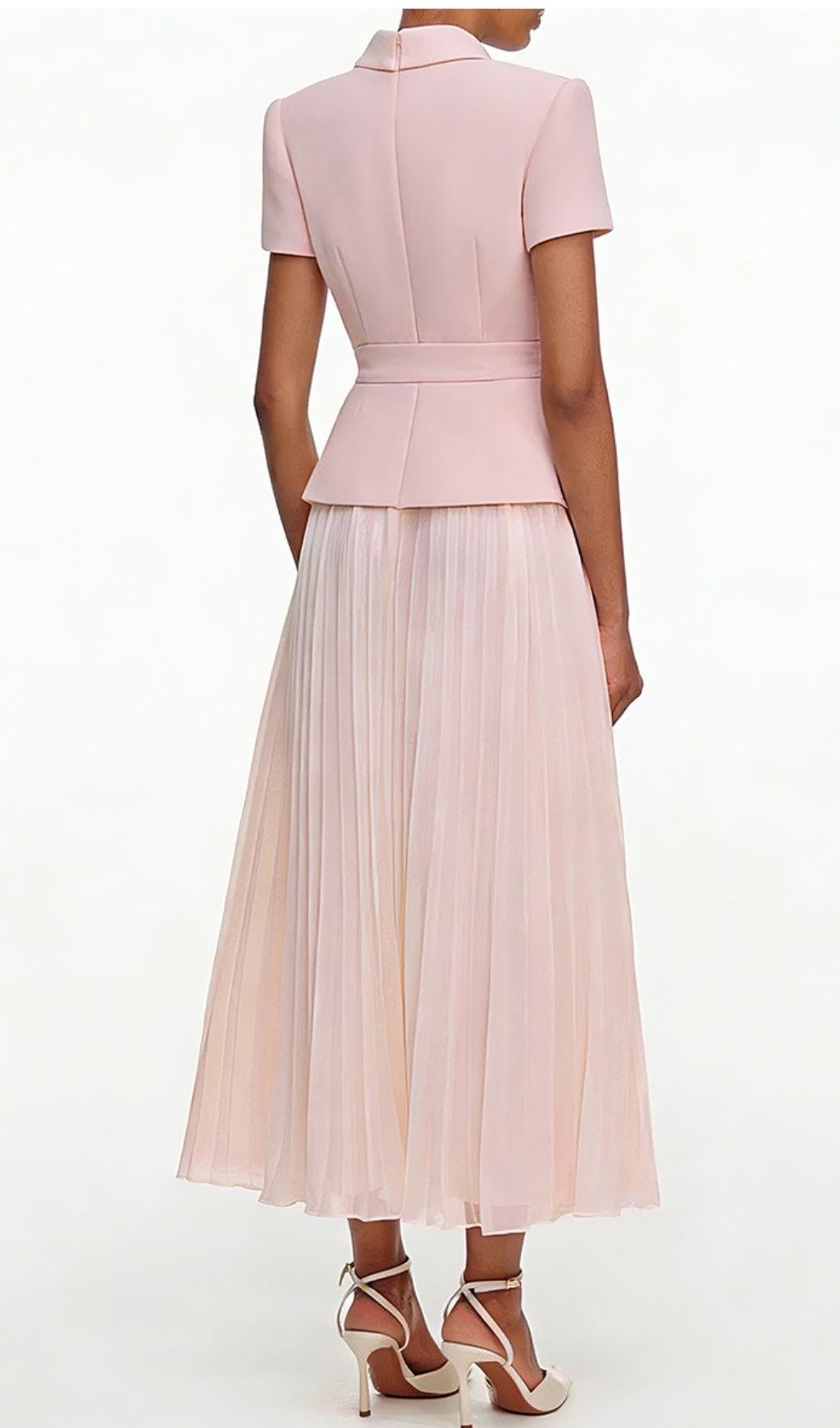 a76255475448b11d3fb56dcd20d24822.jpg Fashionslee Women Keili Pink Pleated Two-Piece Set