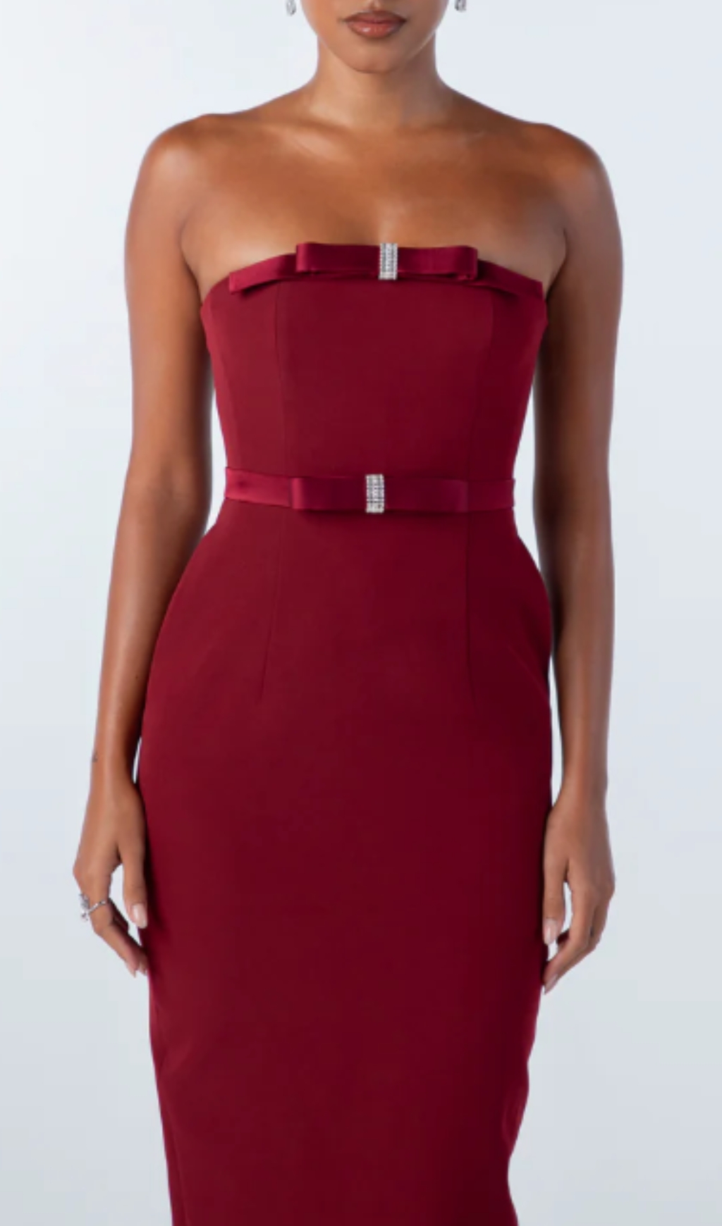 a7ac1a3a443a638c3cafa4b6fd58f907.jpg Fashionslee Women Drea Red Strapless Midi Dress