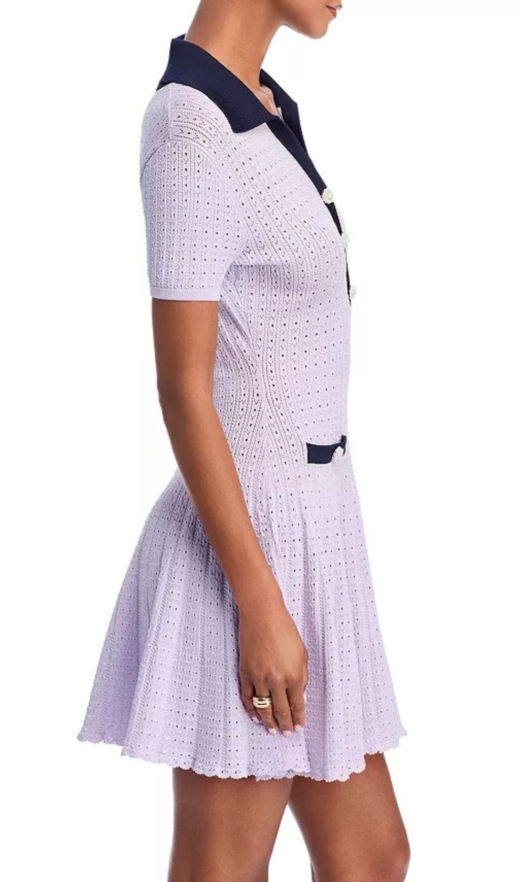 a8516a5b4f2807b9fc1746835c55608c.jpg Fashionslee Women Lilac Pointelle Knit Mini Dress