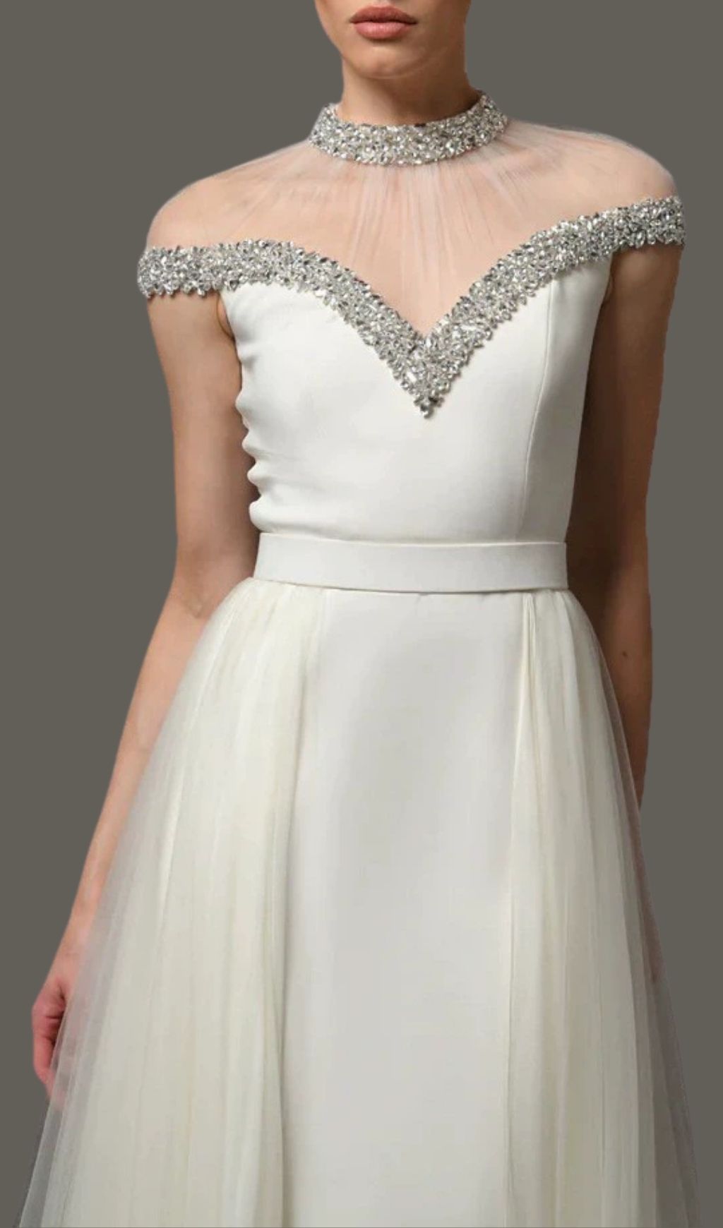 a8716aa5023dacb374ed57f36631c74c.jpg Fashionslee Women Kuri White Diamante Mesh Maxi Dress