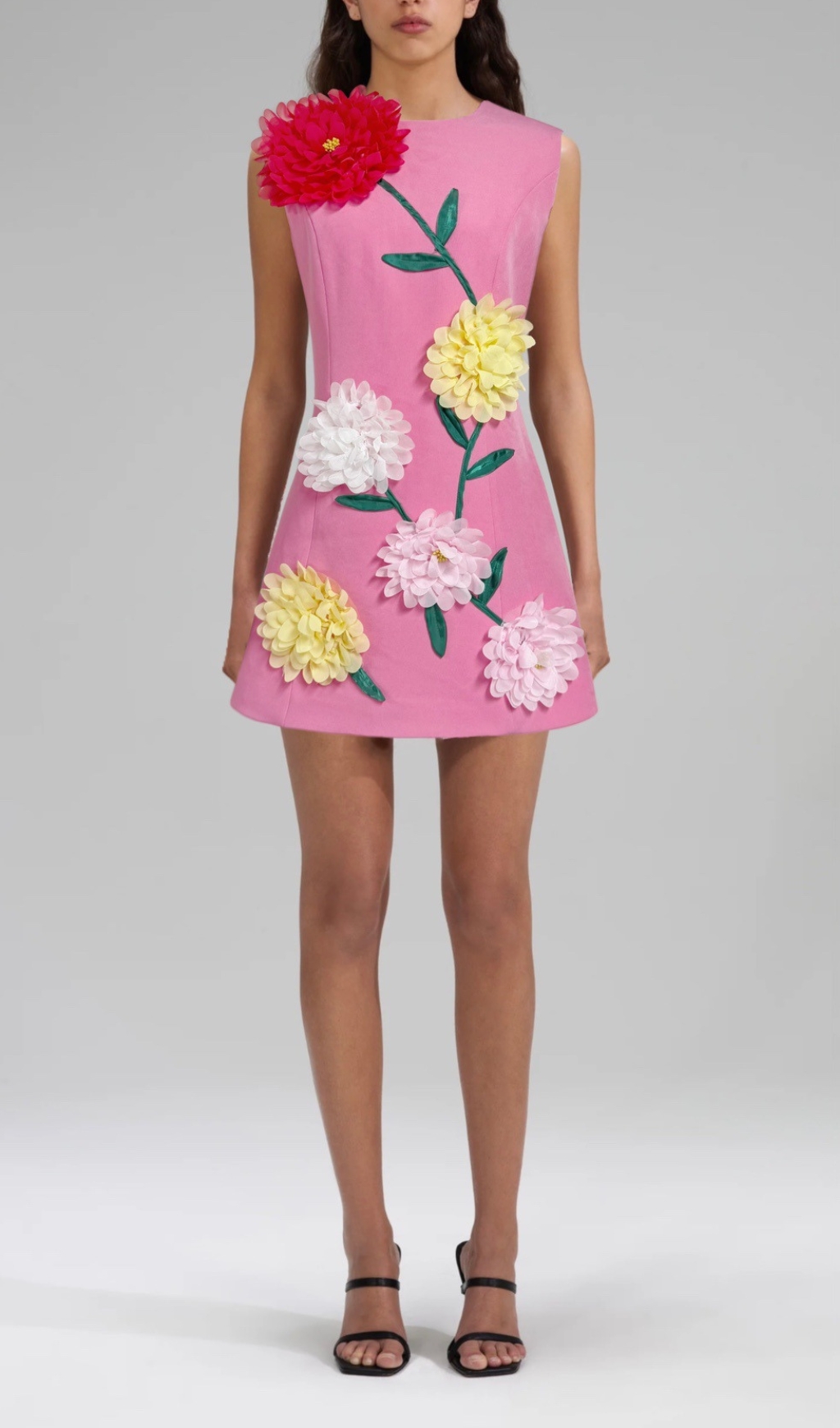 Fashionslee Women Erica Pink Flower Mini Dress