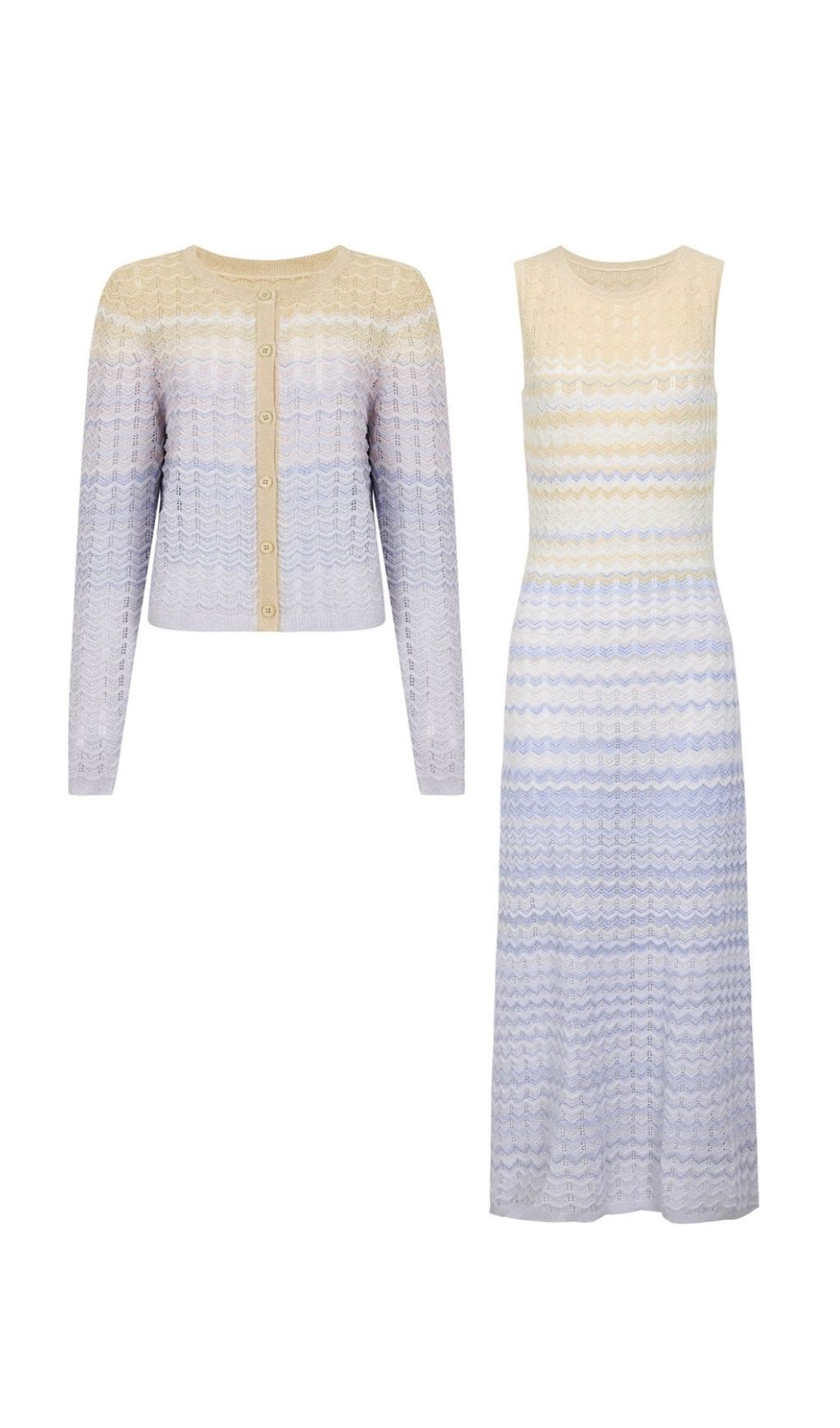 Fashionslee Women Kioko Knit Cardigan & Maxi Dress Set