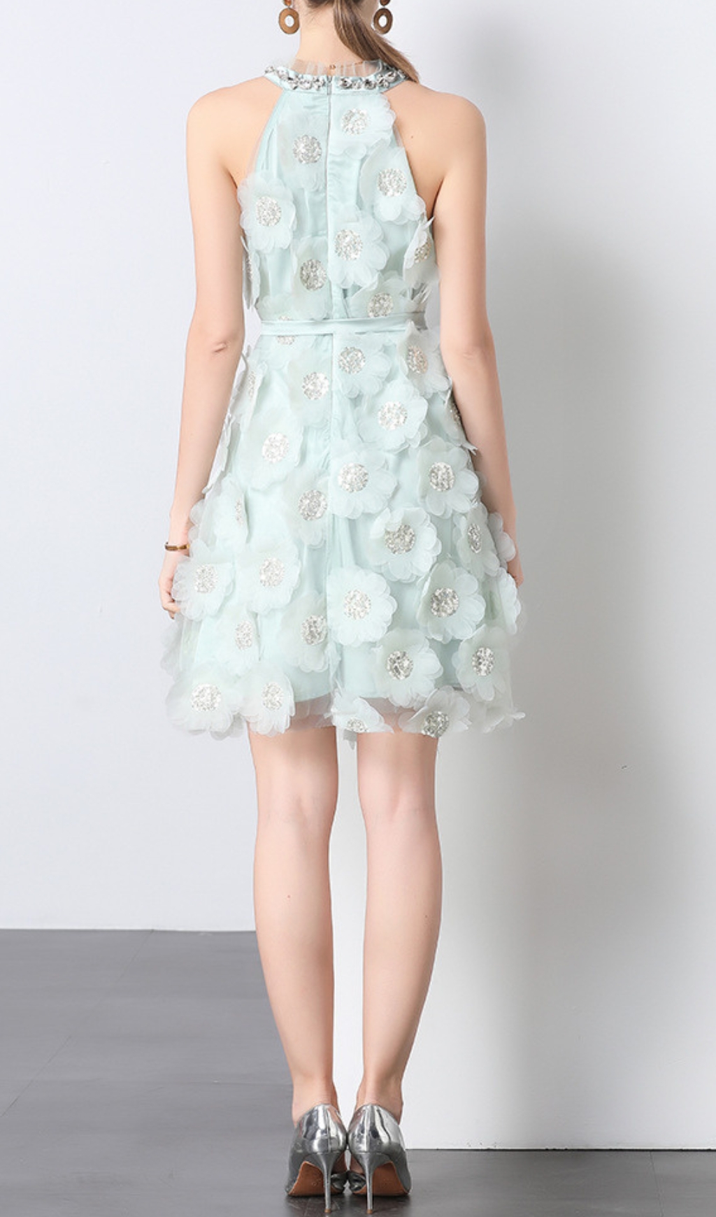 a88283db669b40148f93ba9371faadd9.jpg Fashionslee Women Elke Flower Sequin Mini Dress