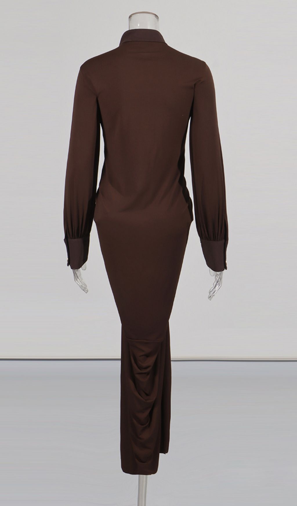 a893c8504ac6f0758fa1287ed9e7e8fd.jpg Fashionslee Women Hikari Long Sleeve Ruched Maxi Dress