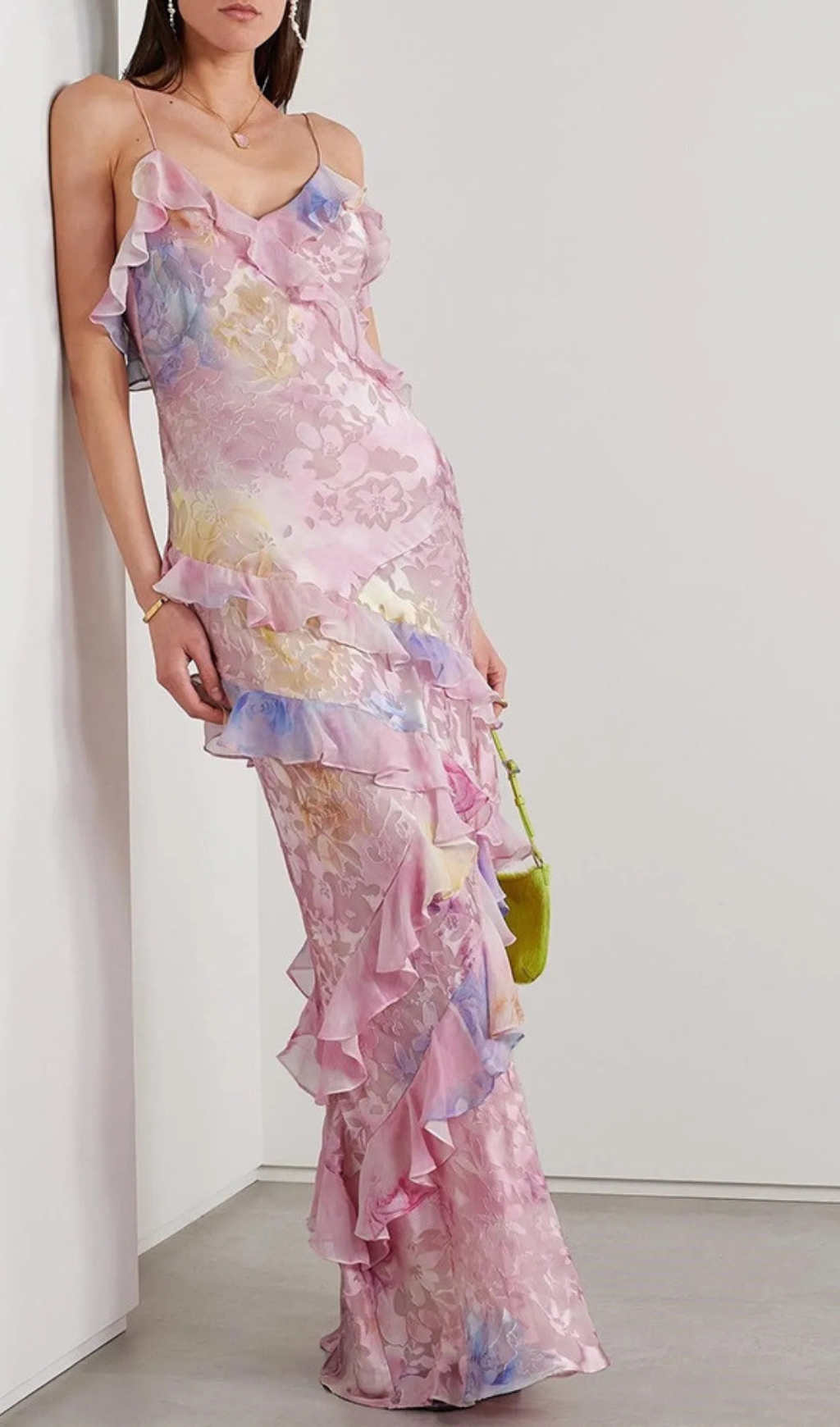 a8e6597ca8d4a45098b4db08f5067d75.jpg Fashionslee Women Brocha V-Neck Floral Ruffle Maxi Dress