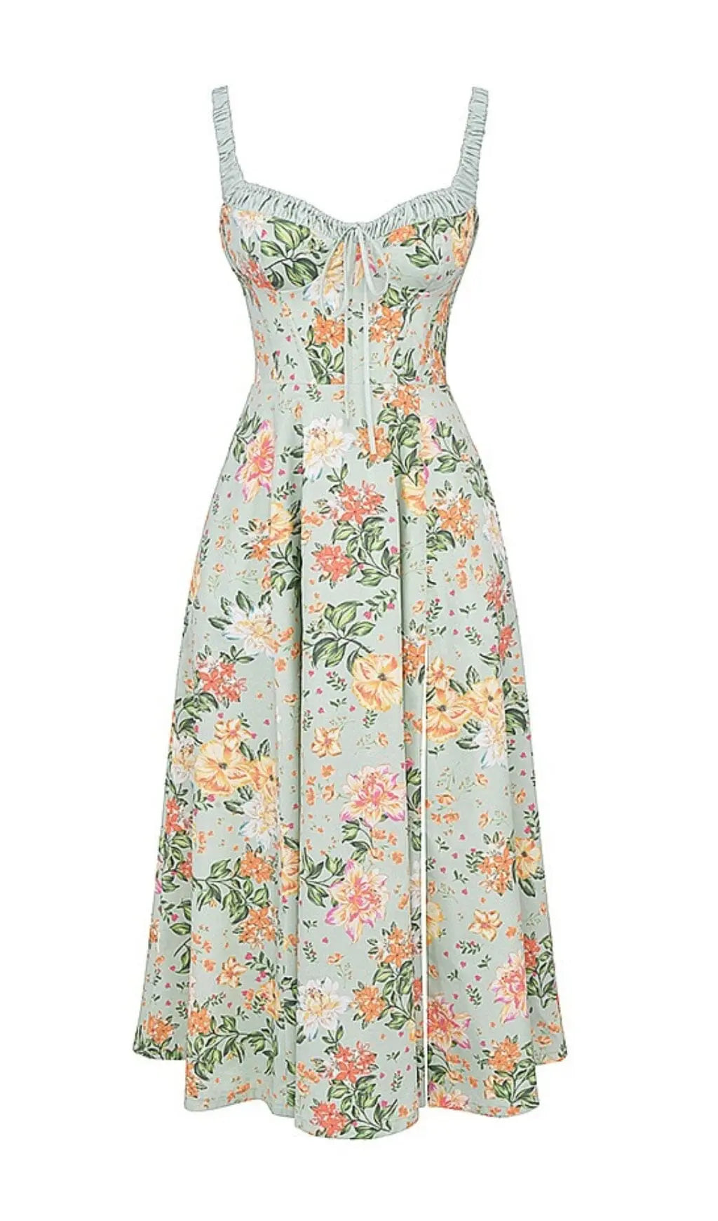 a8e9698471fb4a1b8a68dfa8baa5b8cd.jpeg Fashionslee Women Light Jade Print Bustier Sundress
