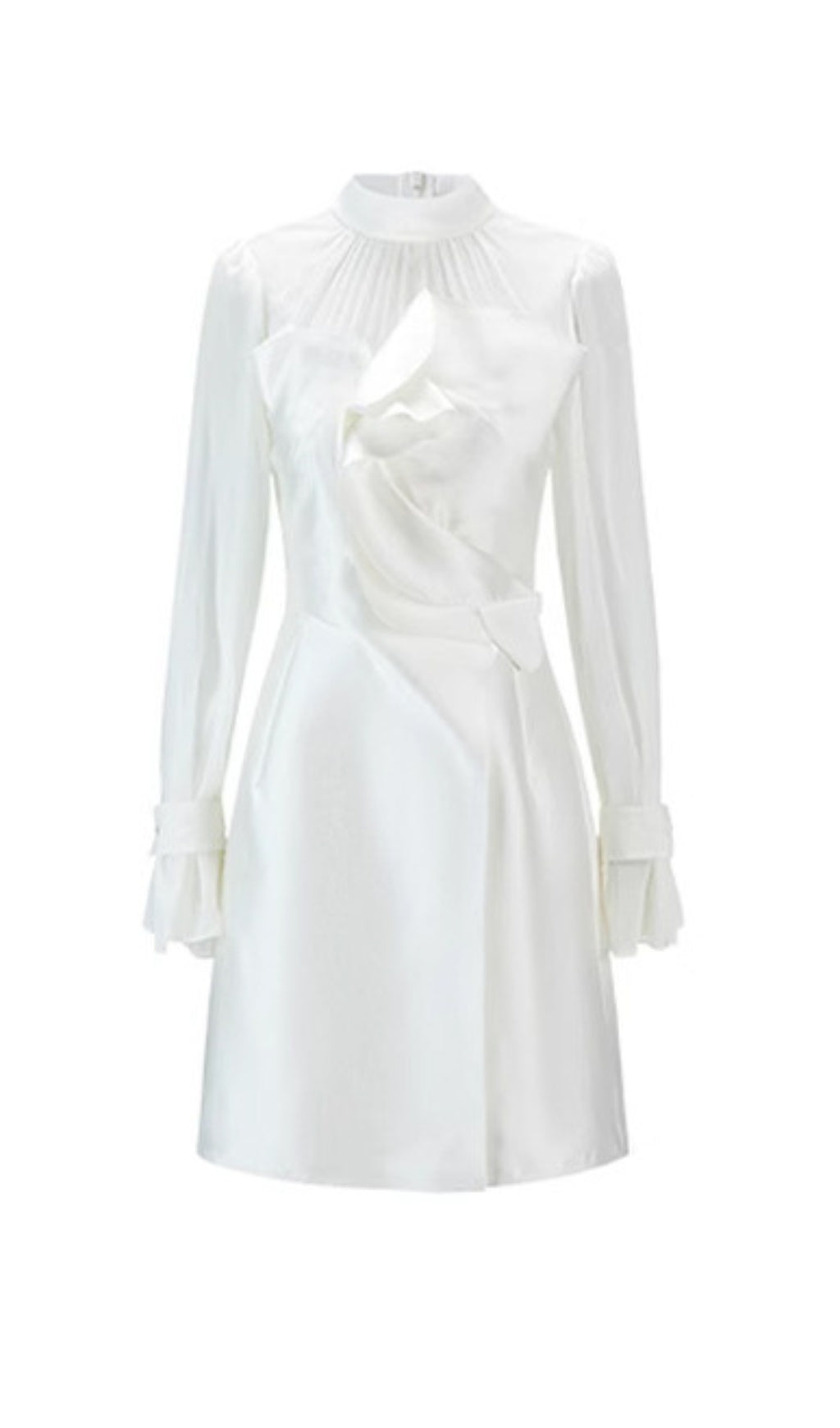 VIRAL MESH LONG SLEEVE MINI DRESS - OWNCI