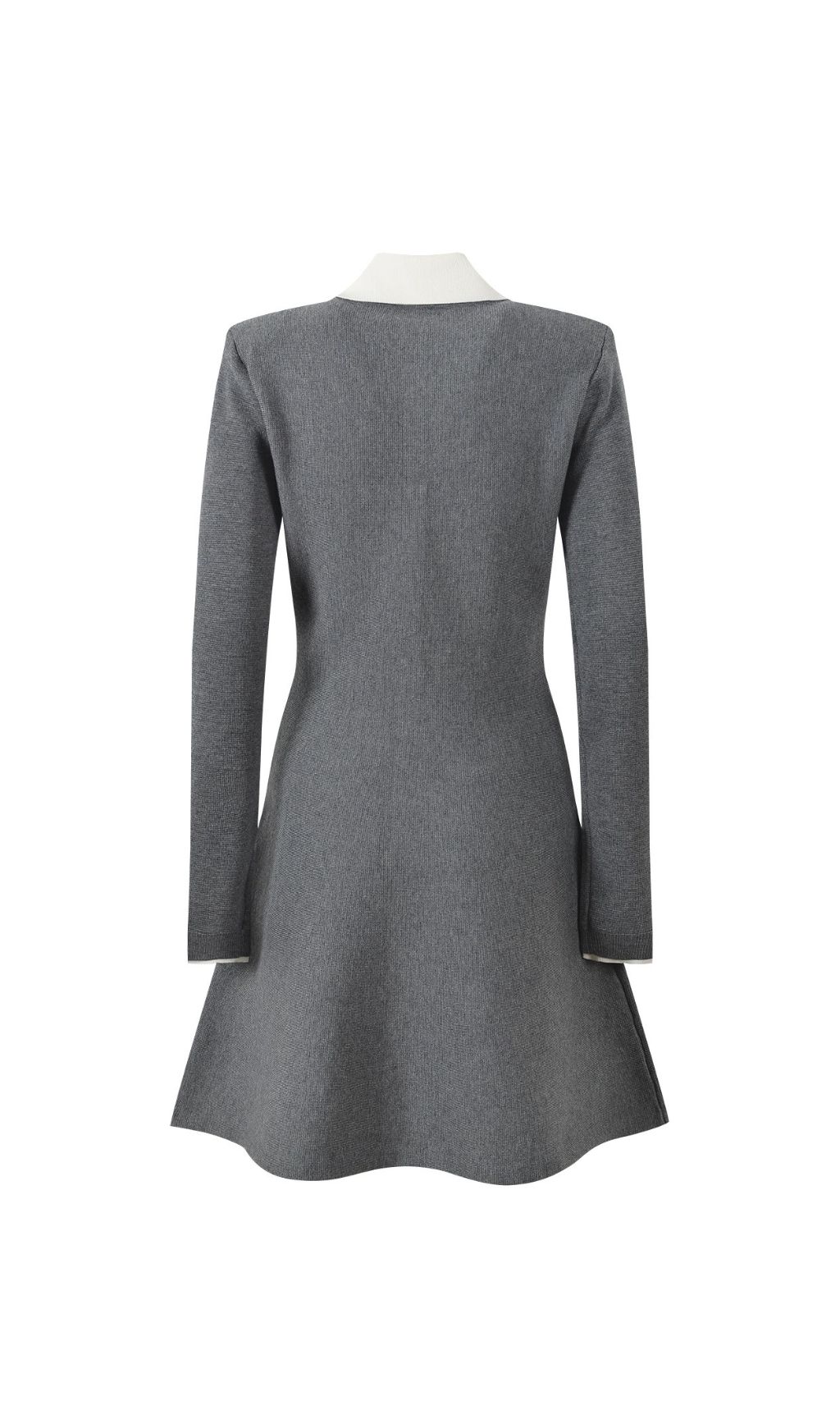 a95bf294d6530473c7dd0b7fb10a6615.jpg Fashionslee Women Hélio Grey Long Sleeve Knit Mini Dress