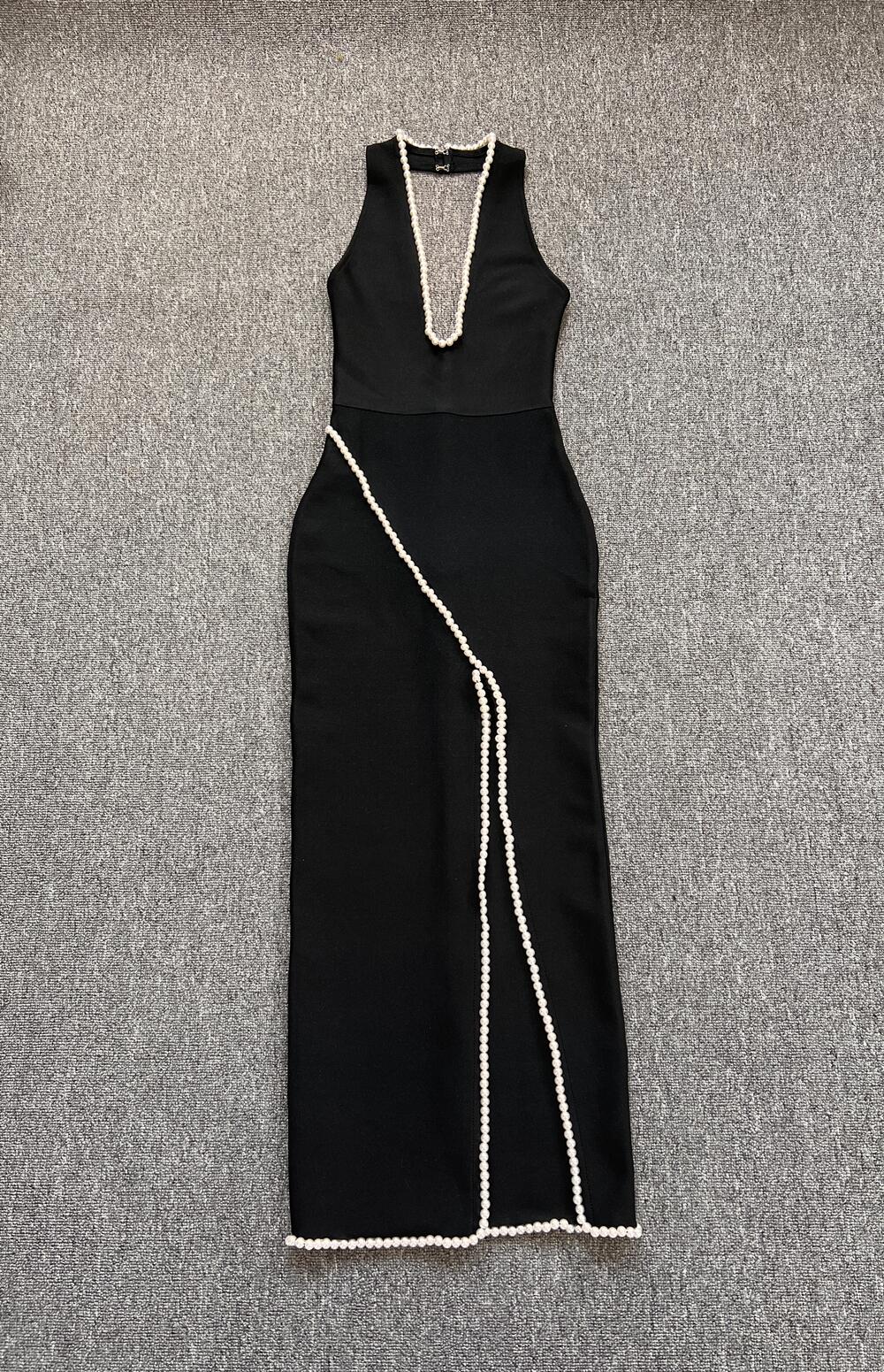 a95f0d82c683c2542f1b39d0e9866da4.jpeg Fashionslee Women Aglaia Black Pearl Maxi Dress