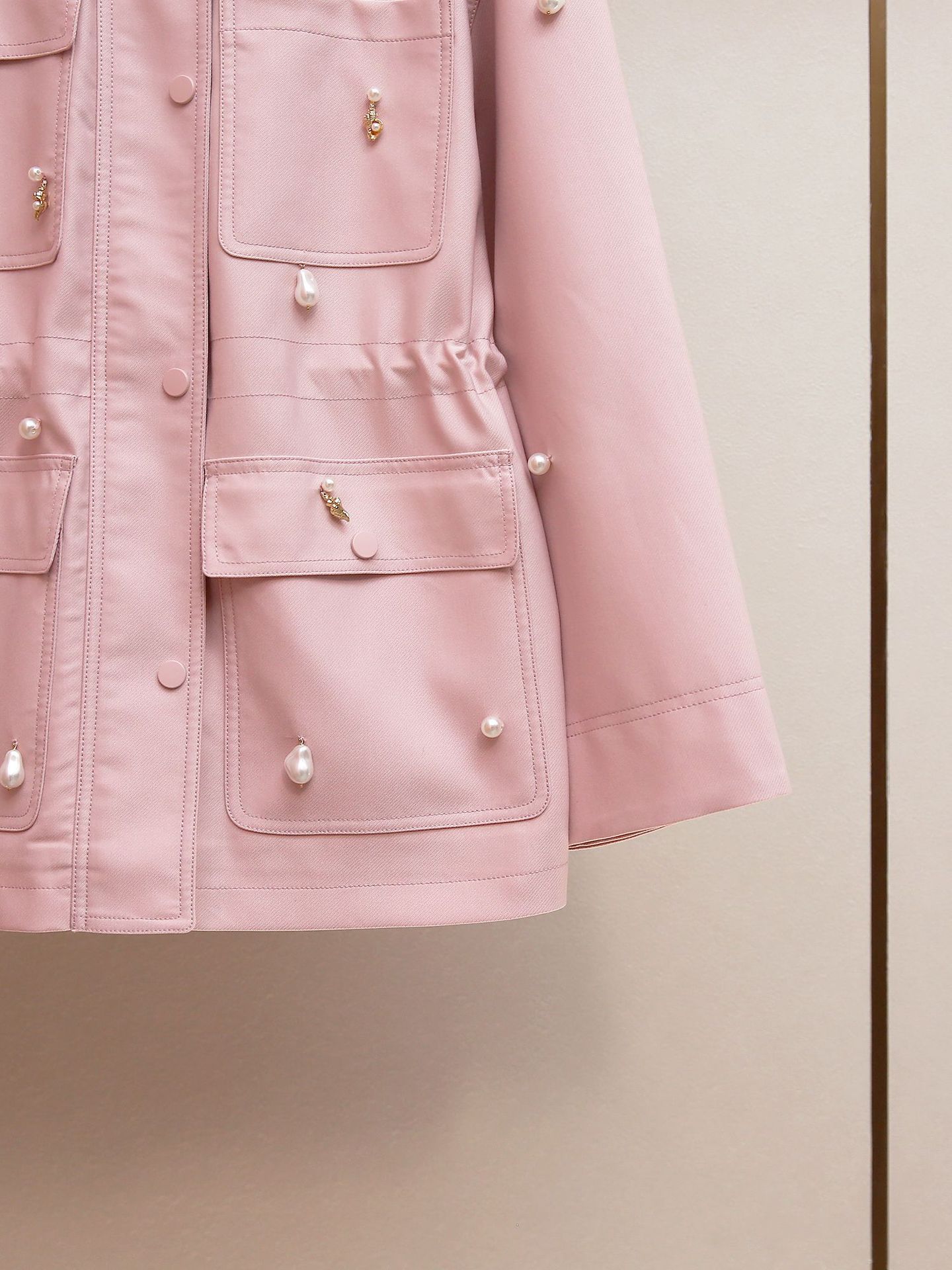 Fashionslee Women Harita Pink Beaded Jacket