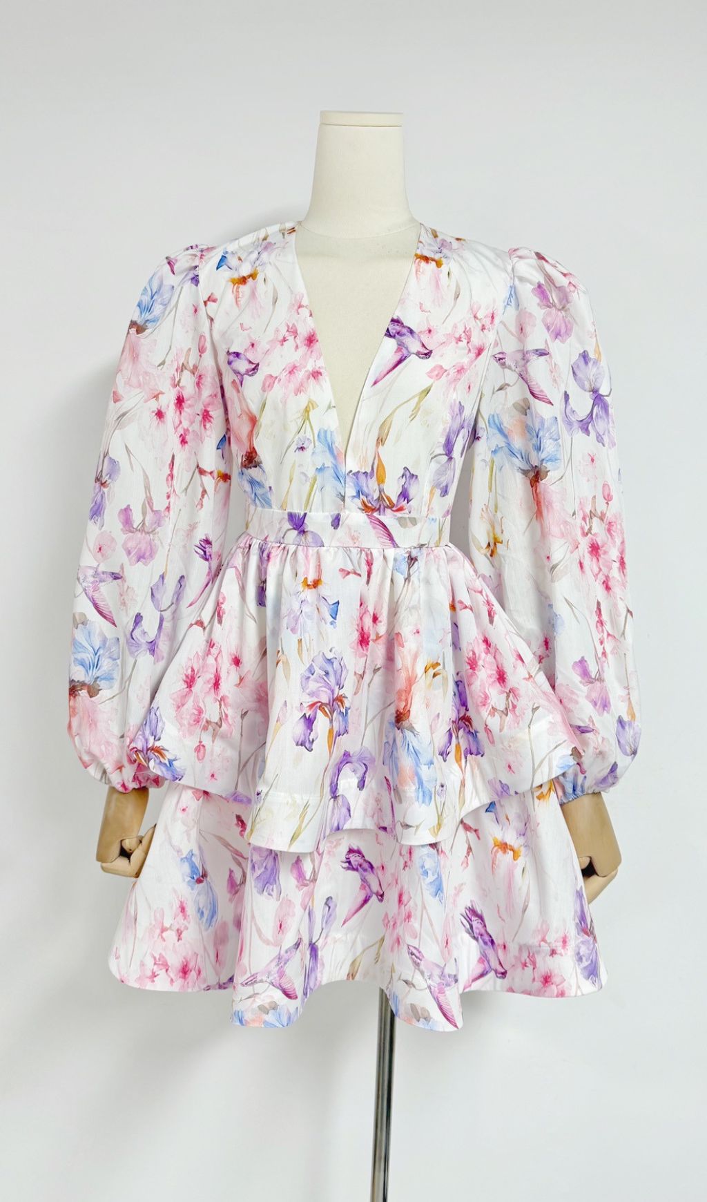 a992784e45b4d800bb27ff58461f0712.jpg Fashionslee Women Engla Lantern Sleeve Printed Mini Dress