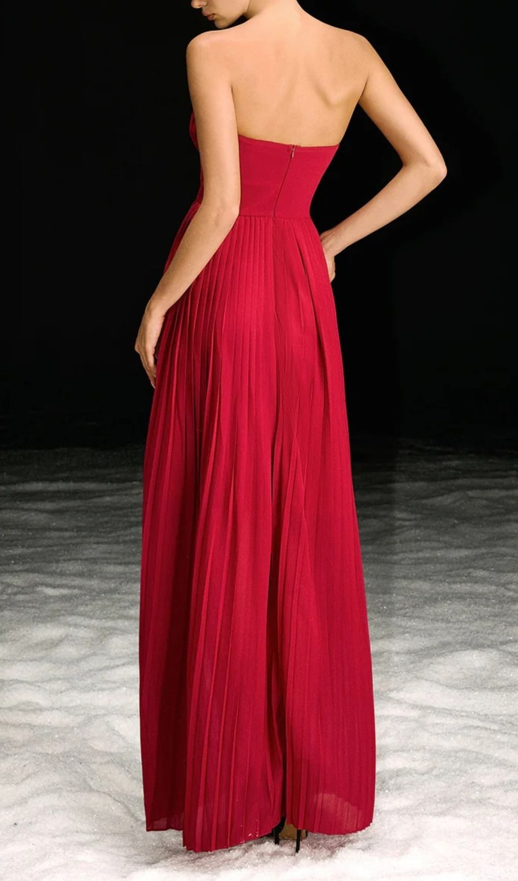 a9e2a4e68479c1a3cd1e1bf7c0bea9a9.jpg Fashionslee Women Necalli Strapless Pleated Maxi Dress