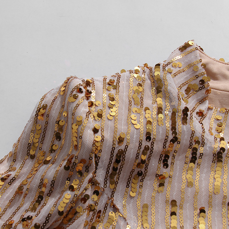 aa18d849d6ad4137b4b19b7e9346466d.jpg Fashionslee Women Keyah Gold Sequin Midi Dress