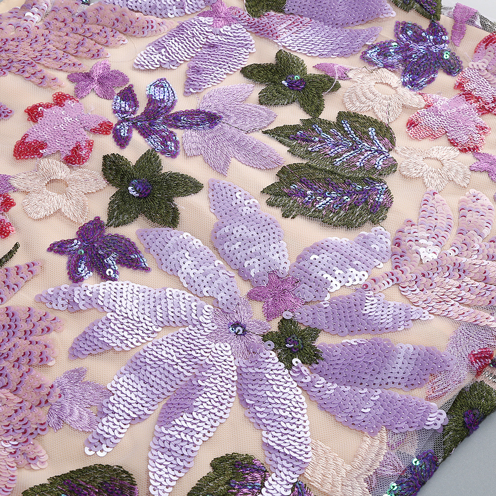 TRENDING PURPLE FLOWER SEQUIN TWO-PIECE SET - OWNCI TRENDING PURPLE FLOWER SEQUIN TWO-PIECE SET - OWNCI
