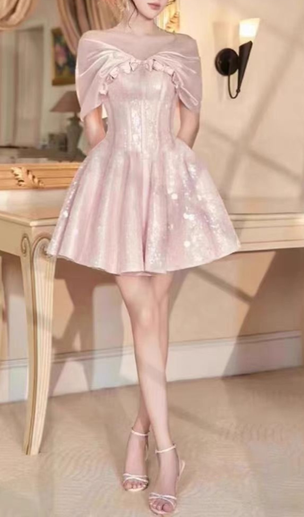 aaa628c613d739a2afd7e81d120c133e.jpg Fashionslee Women Baroness Pink Corset Off Shoulder Mini Dress
