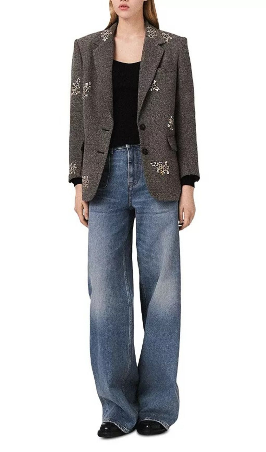 aac1cdc8b4bf3f66ac8cd368fc93a3b0.jpg Fashionslee Women Vivron Embroidered Herringbone Jacket
