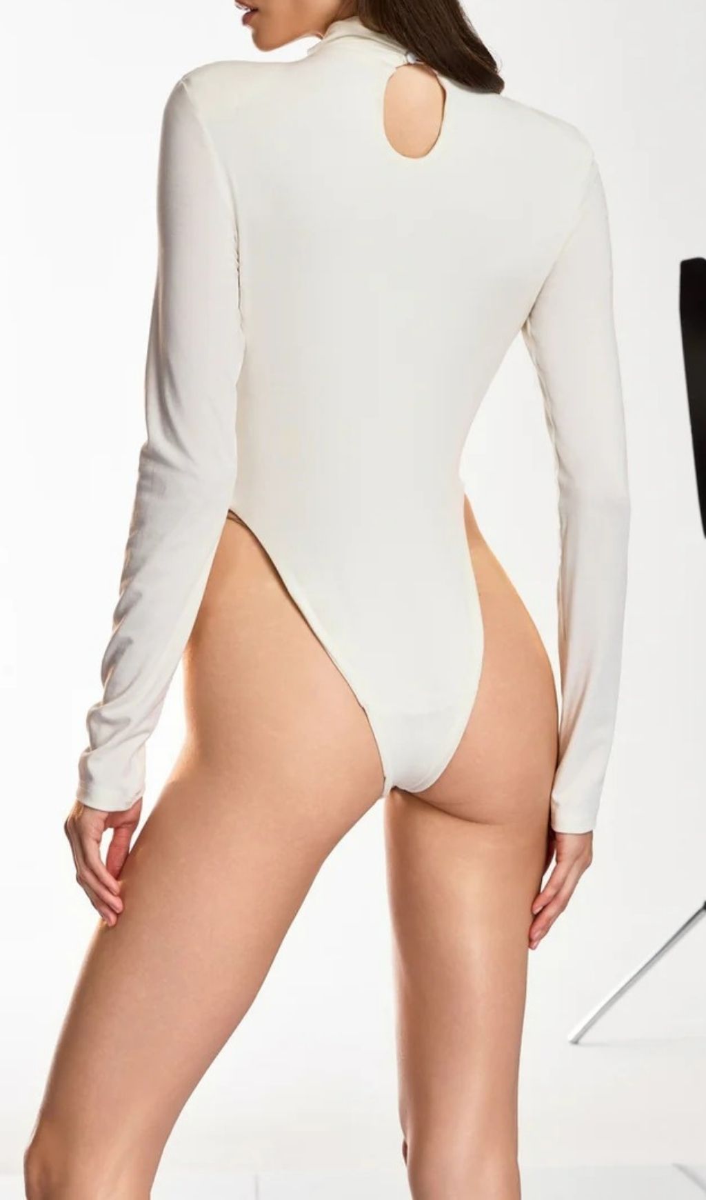 Fashionslee Women Dangela Long Sleeve Ruched Bodysuit