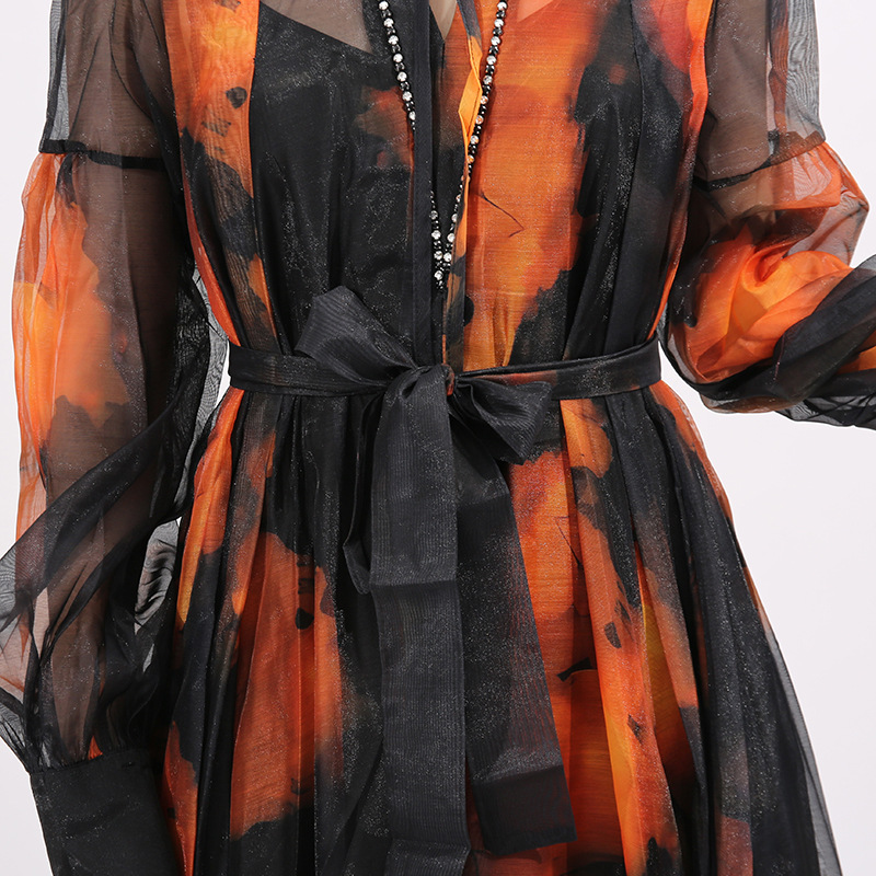 ab4caf4f2cc004a89c863752a6003659.jpg Fashionslee Women Fumiko Printed Long Sleeve Midi Dress