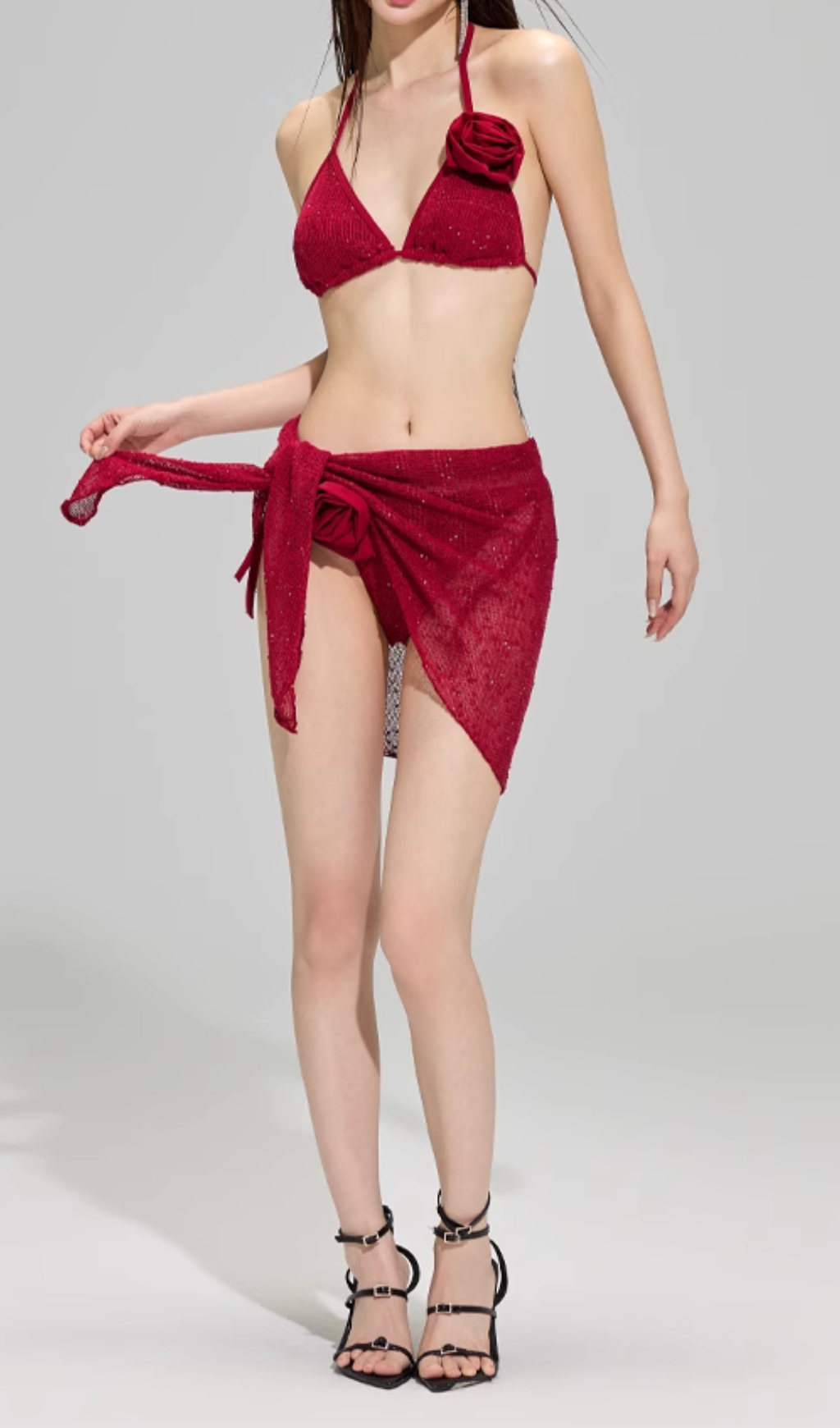 ab4eee4a5998adeaed83411d9c12629b.jpg Fashionslee Women Darina Red Flower Sequin Three-Piece Swimsuit