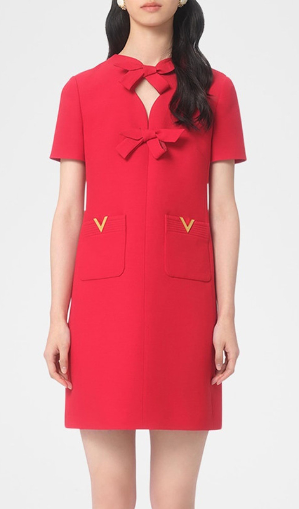 Fashionslee Women Crepe Couture Short Dress