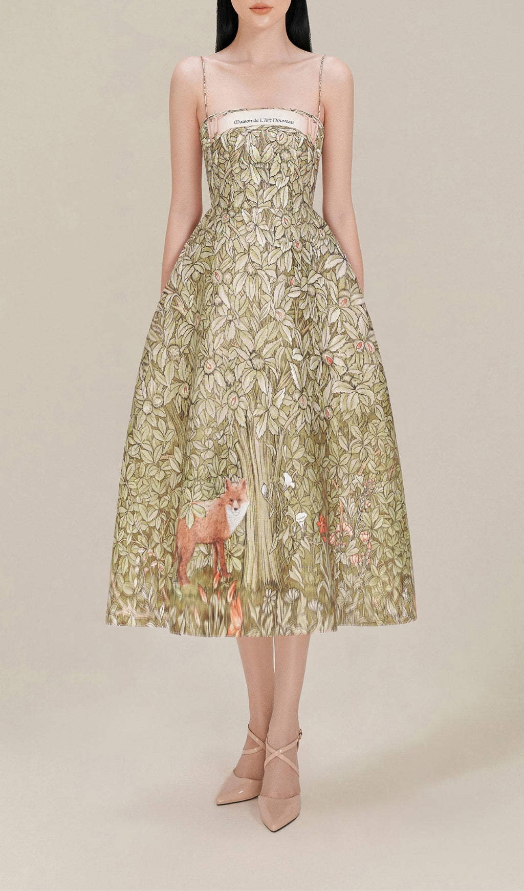 Fashionslee Women Jungle Prtinted Midi Dress