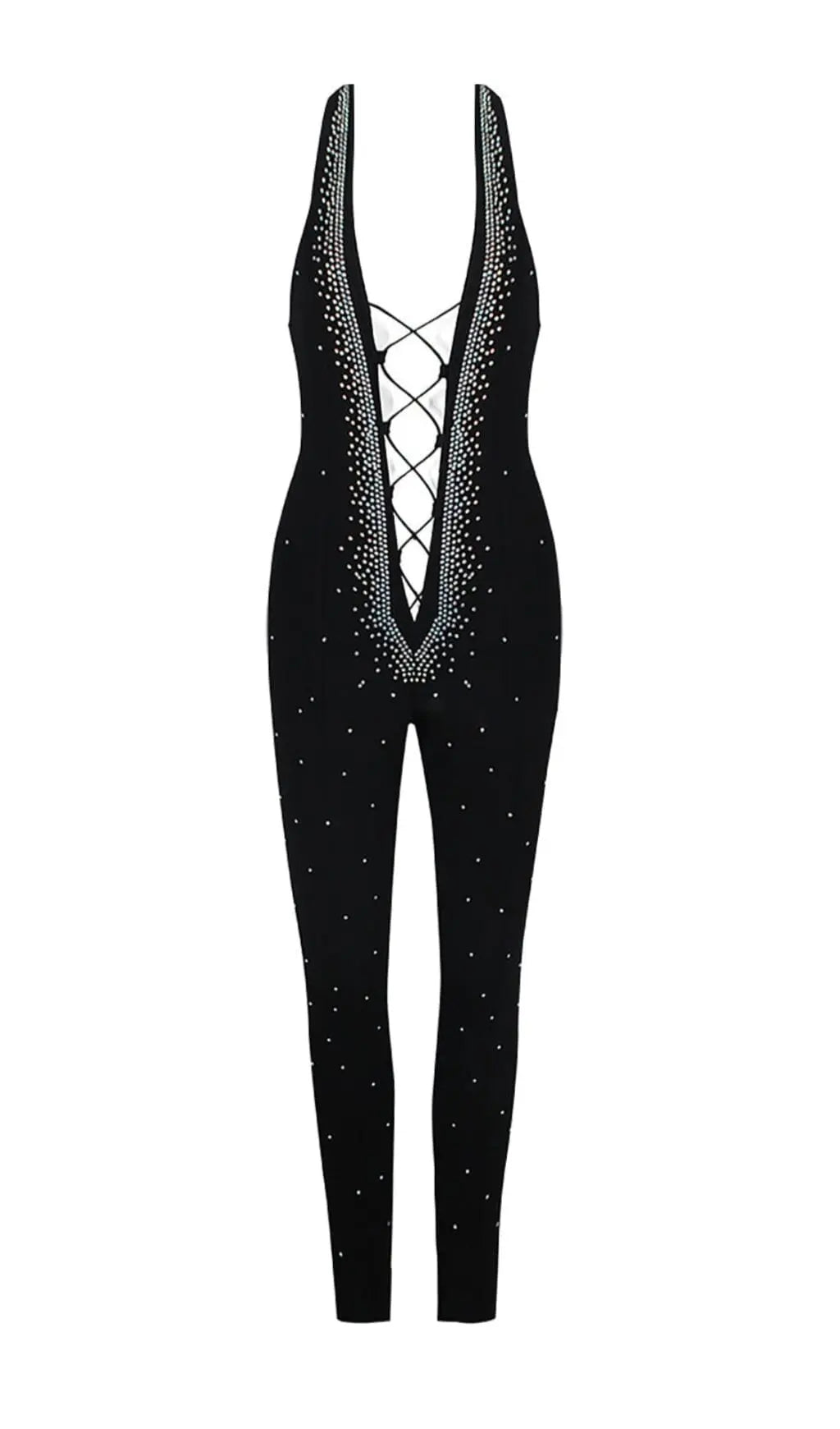 abafbd3551f4ba9283b874925d18e90d.jpeg Fashionslee Women Halter Neck Crystal Backless Jumpsuits