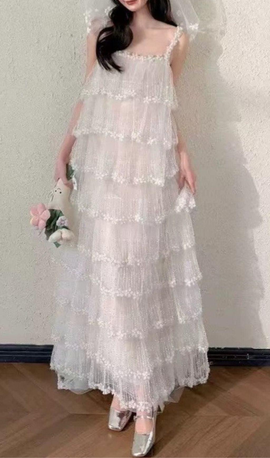 Fashionslee Women Kimia Strappy Layered Maxi Dress