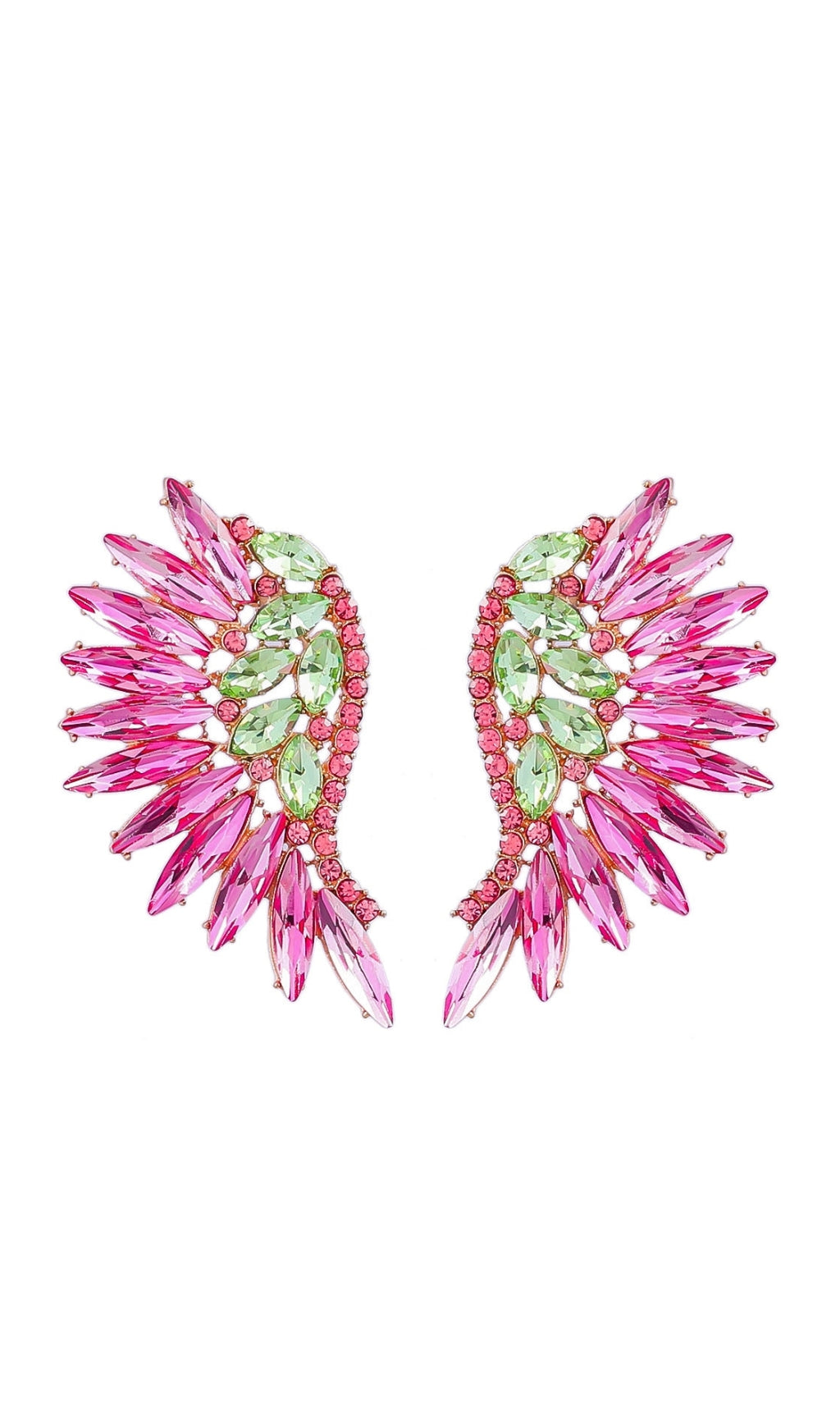 Fashionslee Women Rainbow Rhinestone Earrings