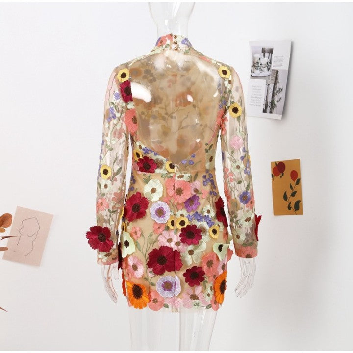 acc46d28b6db858bd02f0afb52b95837.jpeg Fashionslee Women Embroidered Lace Half High Collar Mini Dress