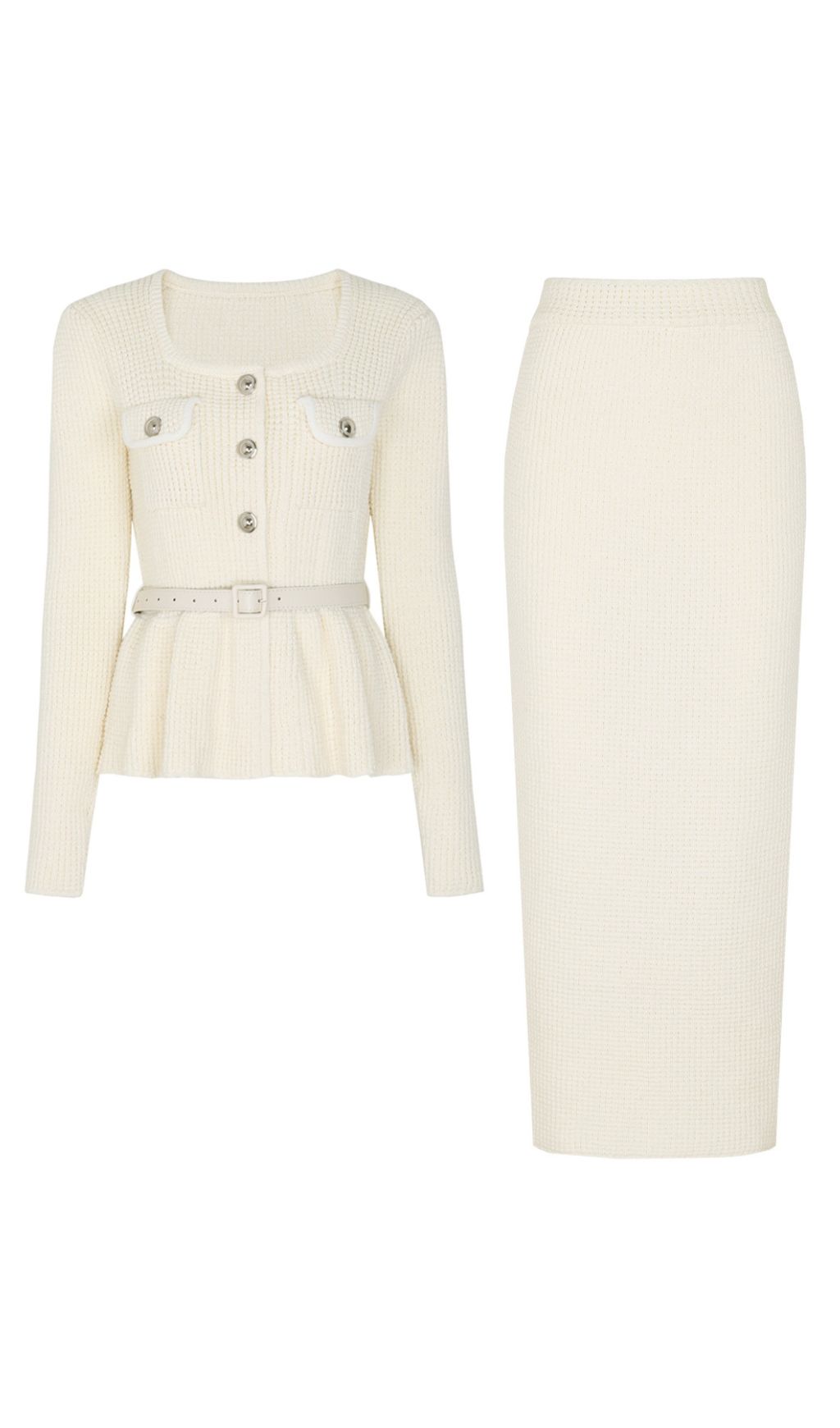 Fashionslee Women Jakob Knit Top & Skirt Set