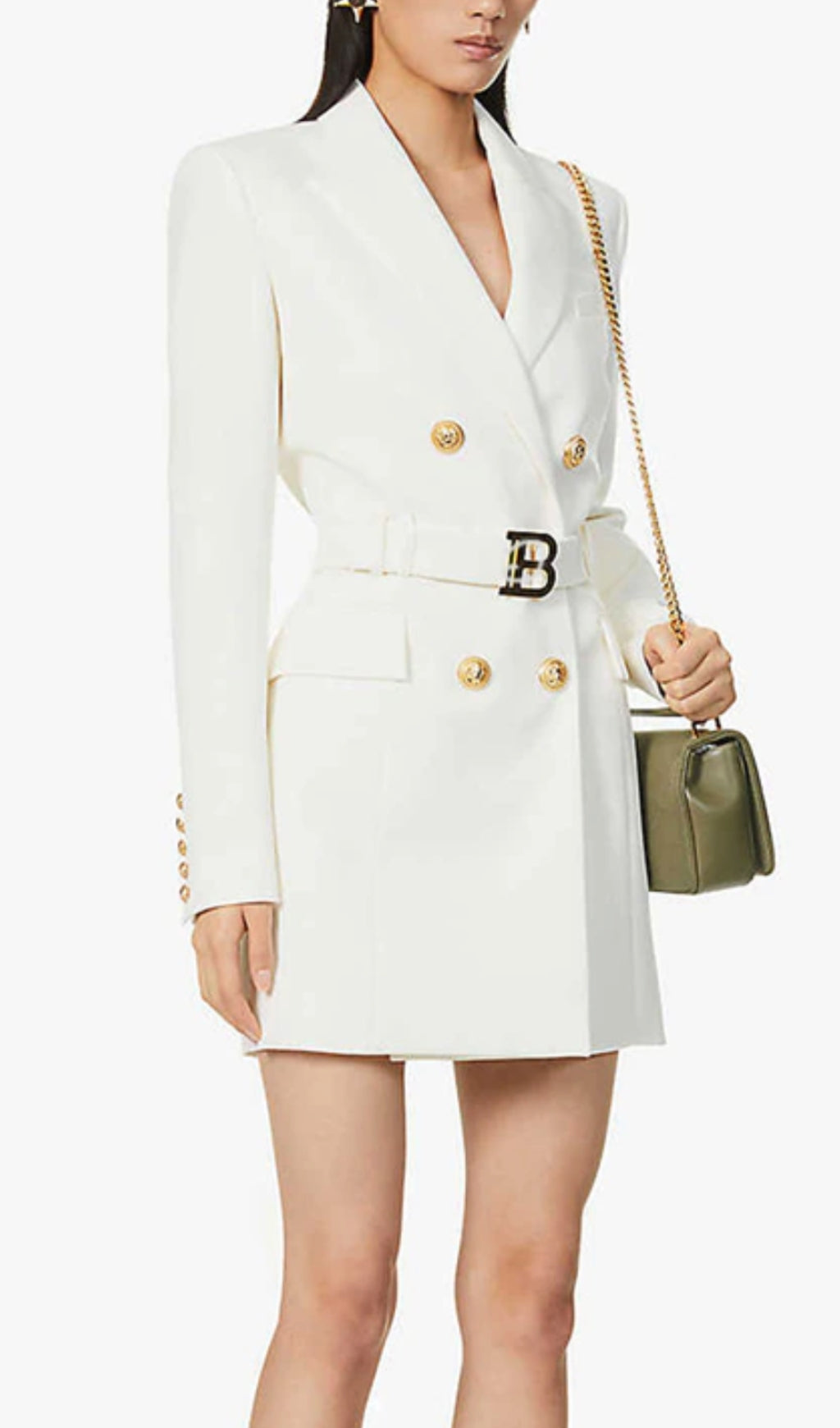 ad375c80b1cfb4eb2f7ab9c76bead559.jpeg Fashionslee Women Aasia White Belt Metal Button Mini Dress