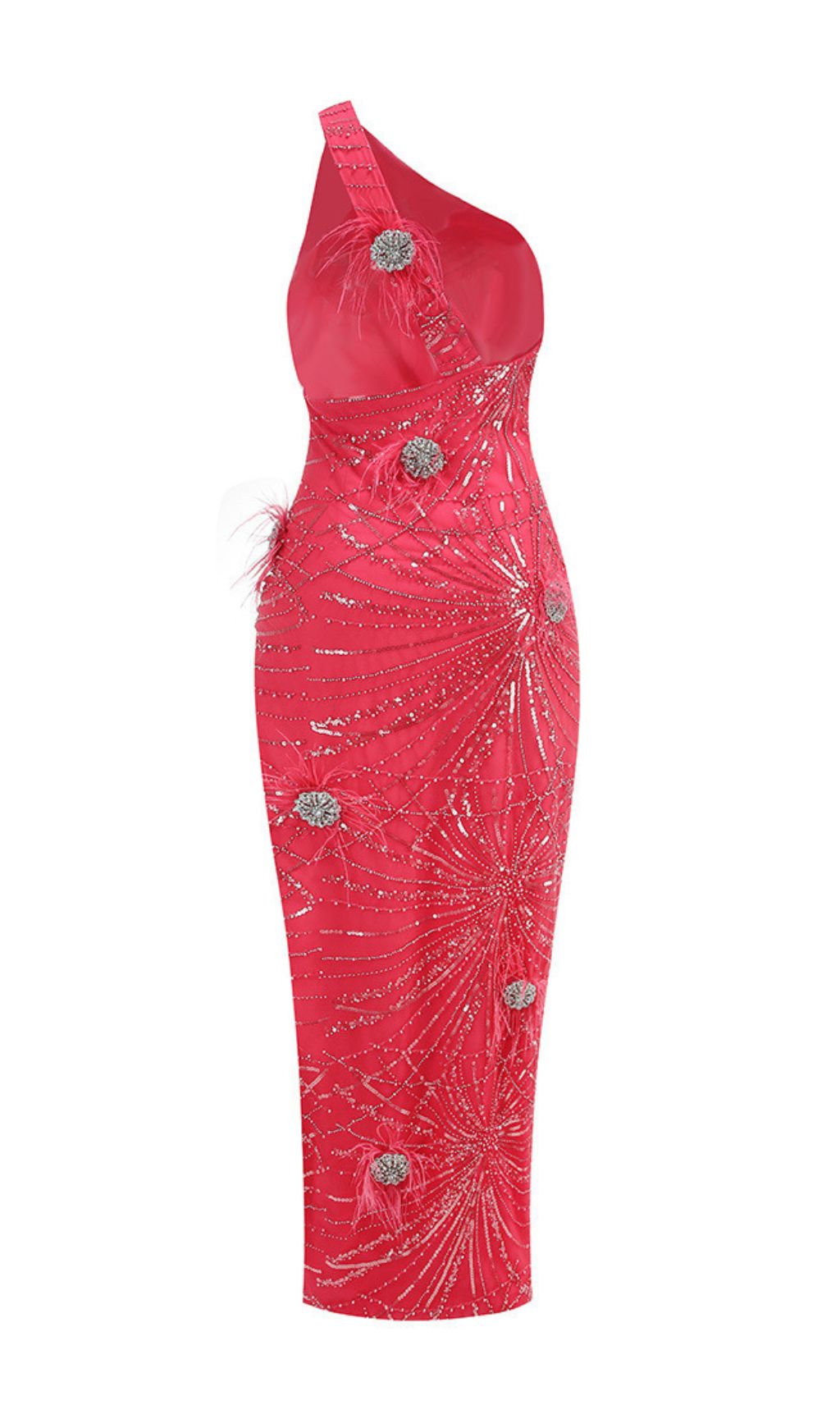 ad486d85c0508c59eca8ca265f6a5958.jpg Fashionslee Women Hannes Sequin Beaded One-Shoulder Maxi Dress