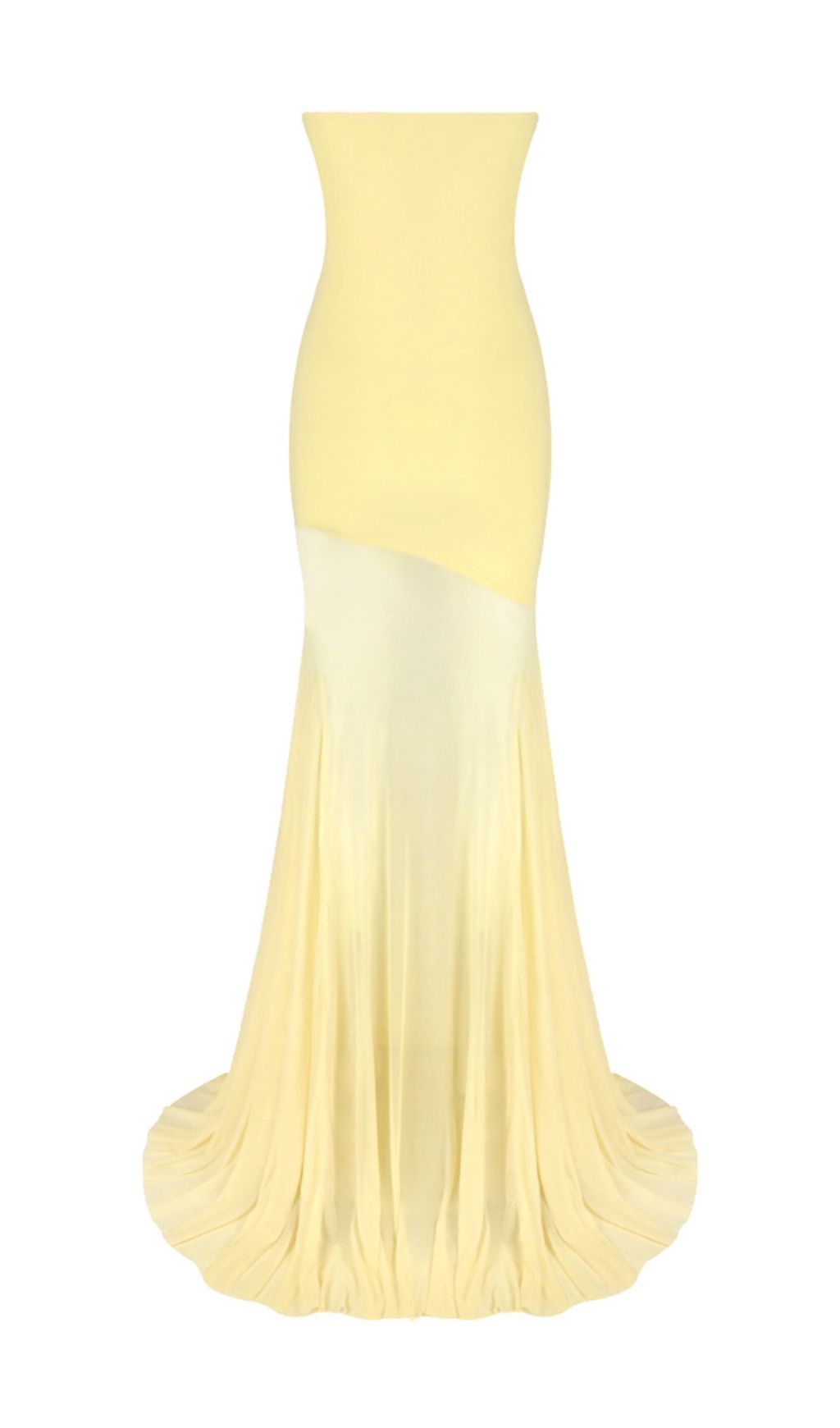 ad89bcf3f853aa0a0b9e9c76ed743c87.jpg Fashionslee Women Gyda Yellow Strapless Mesh Maxi Dress