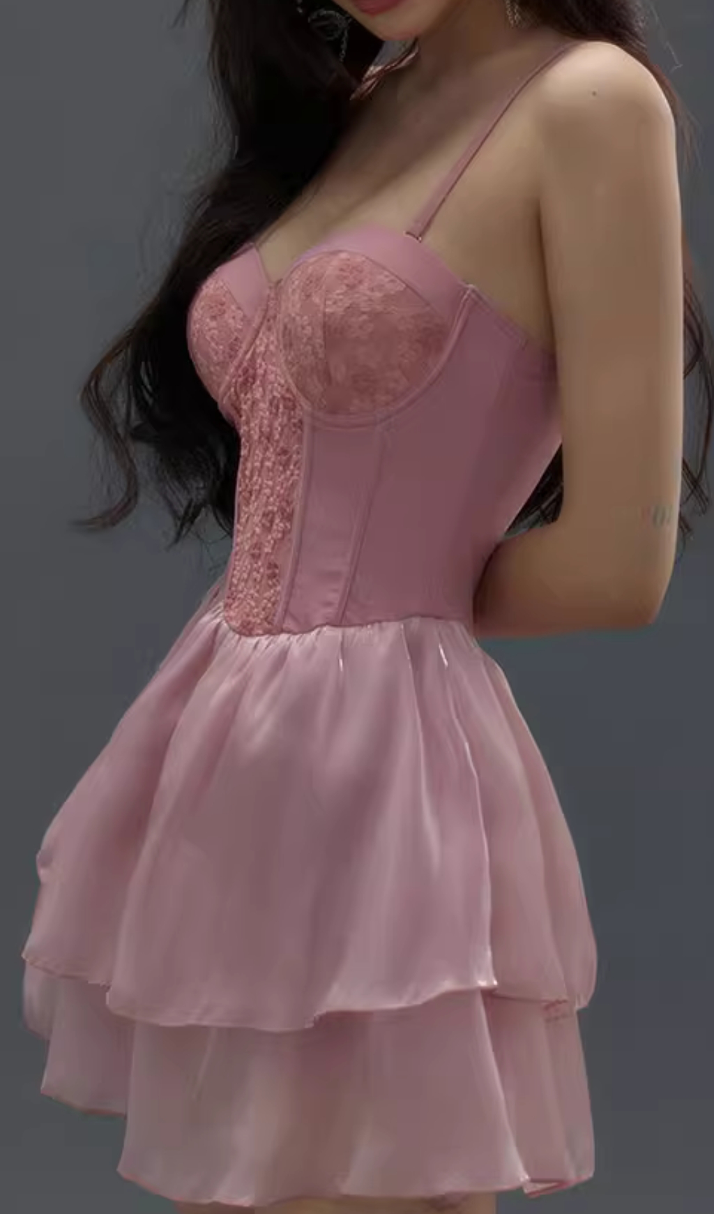 Fashionslee Women Danika Pink Floral Dress Swimsuit