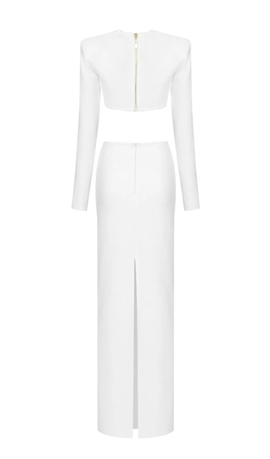 adbaeabc80941b00b8c21da25b745aed.jpeg Fashionslee Women White Two Pieces Bandage Set